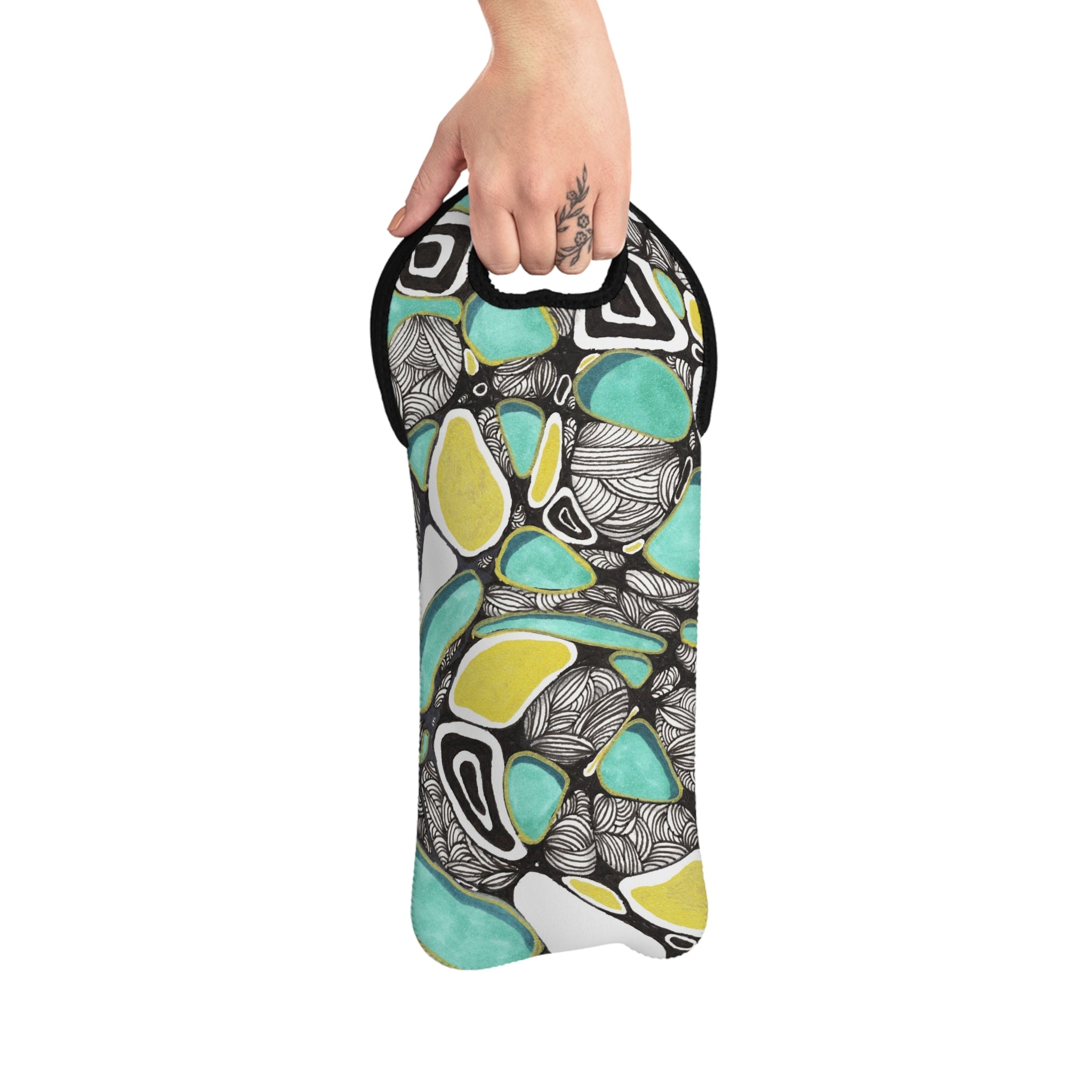 Artistic Wine Tote Bag for Casual Gatherings