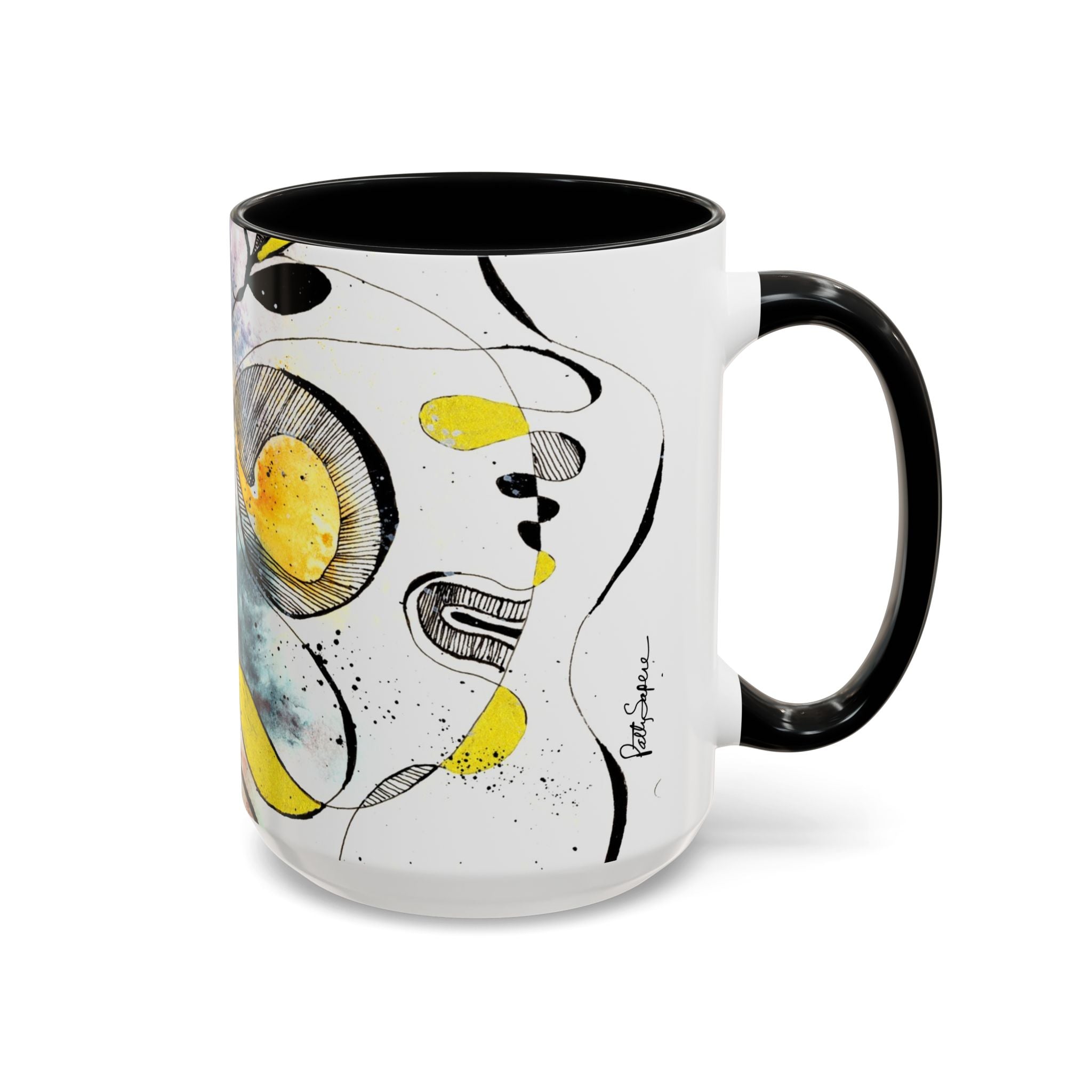 Colorful Abstract Accent Coffee Mug - Perfect for Art Lovers and Everyday Use