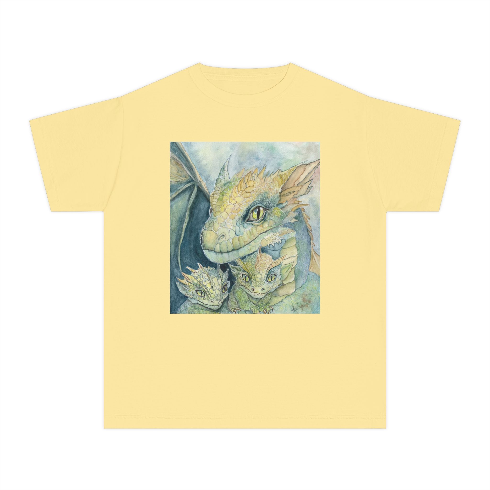 Kids Dragon Family Tee, Fantasy T-Shirt, Cool Graphic Tee, Children's Apparel, Gift for Dragon Lovers, Adventure Shirt