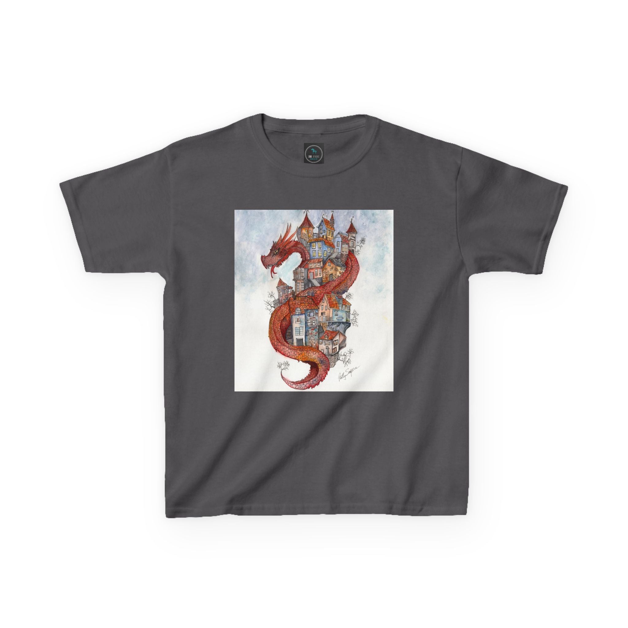 Kids Dragon Castle Tee, Fun Kids T-Shirt, Fantasy Tee for Boys and Girls, Cozy Cotton Shirt, Gift for Young Adventurers