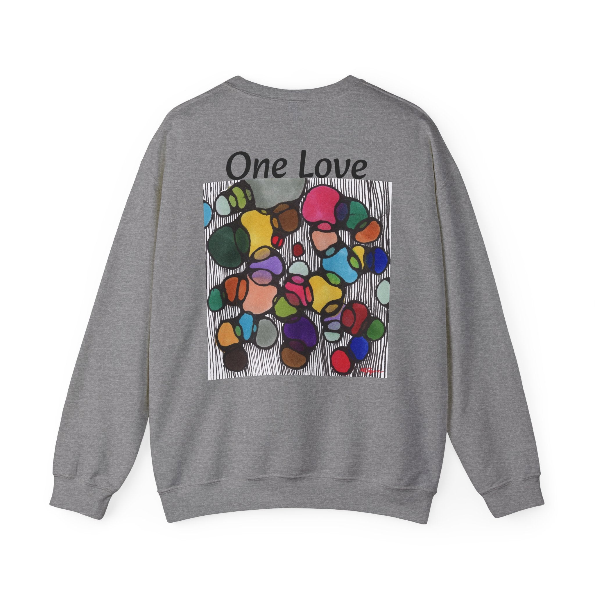 One Love Unisex Sweatshirt, Cozy Crewneck for All, Perfect Gift for Friends, Casual Outfit, Holiday Wear