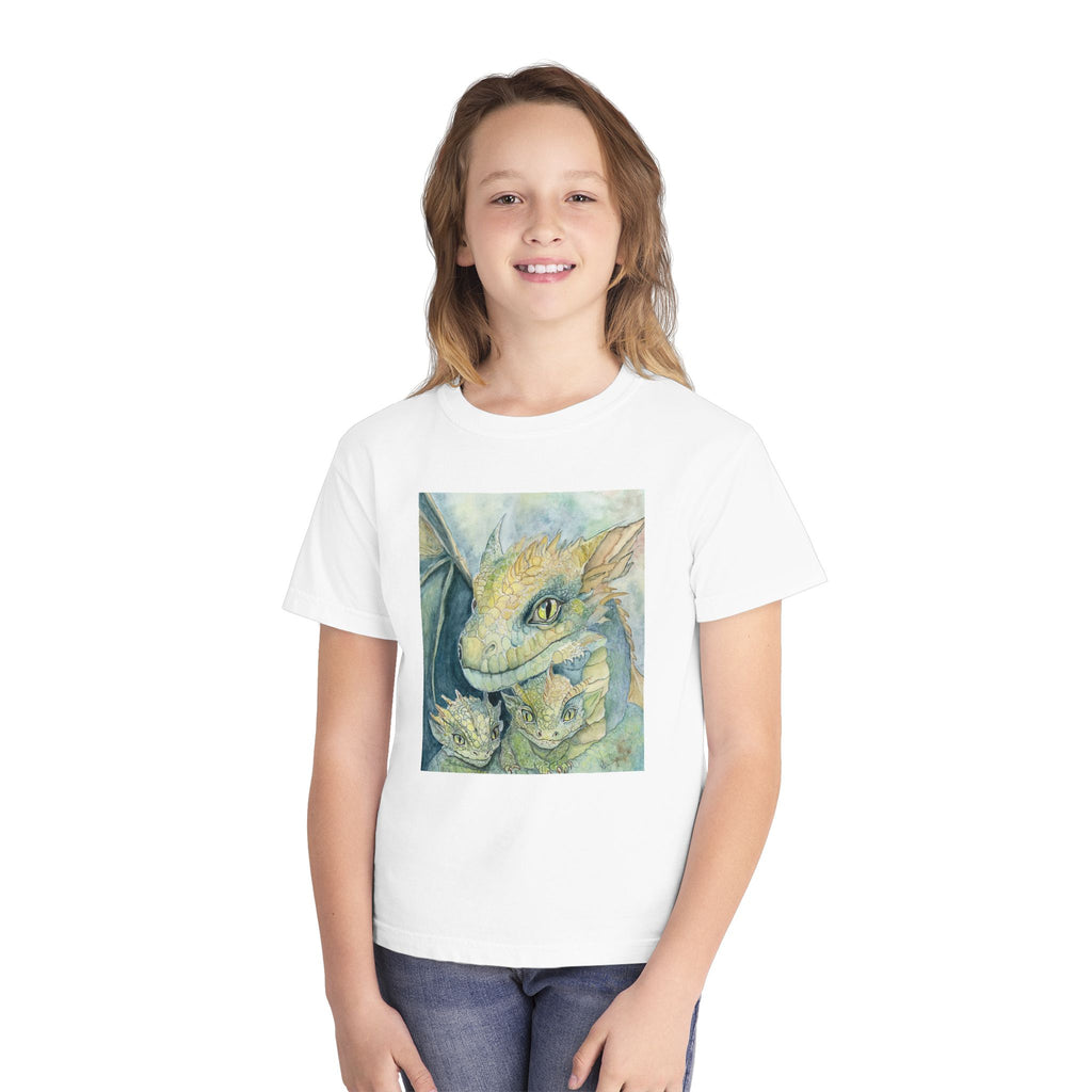 Kids Dragon Family Tee, Fantasy T-Shirt, Cool Graphic Tee, Children's Apparel, Gift for Dragon Lovers, Adventure Shirt