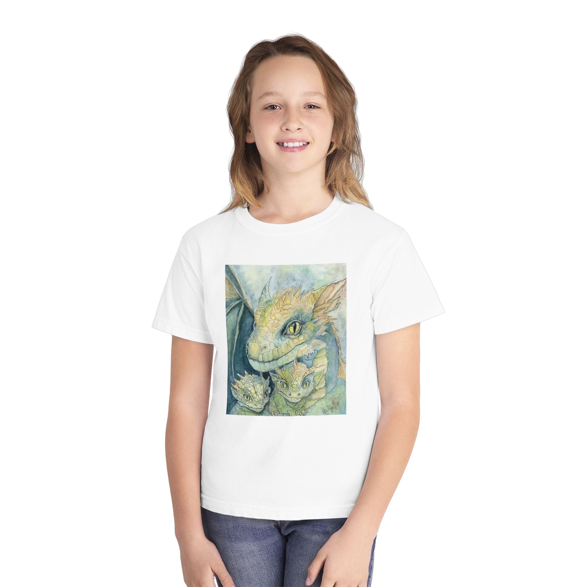 Kids Dragon Family Tee, Fantasy T-Shirt, Cool Graphic Tee, Children's Apparel, Gift for Dragon Lovers, Adventure Shirt