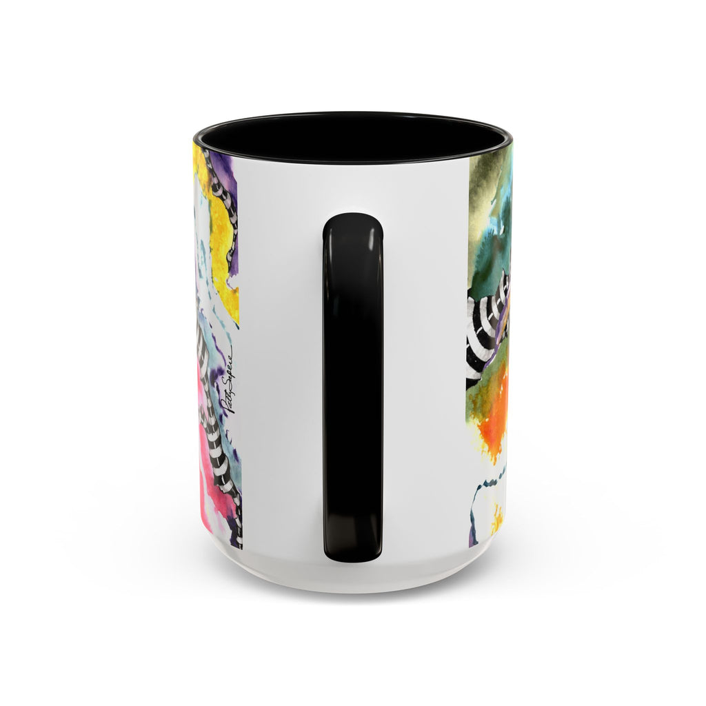 Watercolor Splash & Ink Spirals Art Mug – Accent Coffee Mug (15oz)