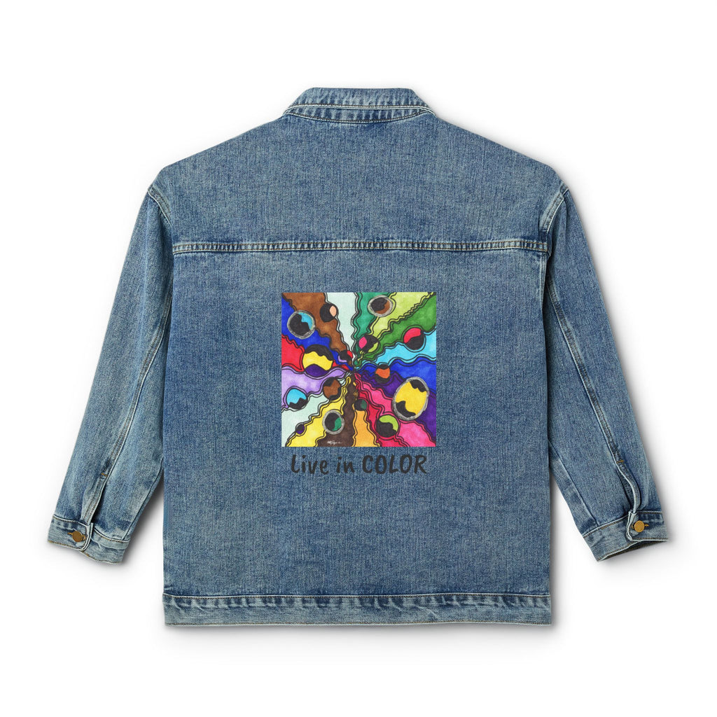 Women's Colorful Denim Jacket