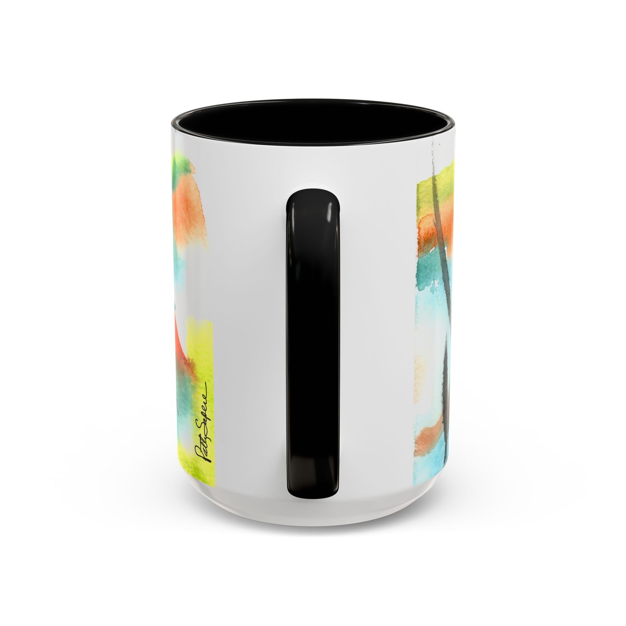 Vibrant Watercolor Accent Coffee Mug - 11 & 15oz