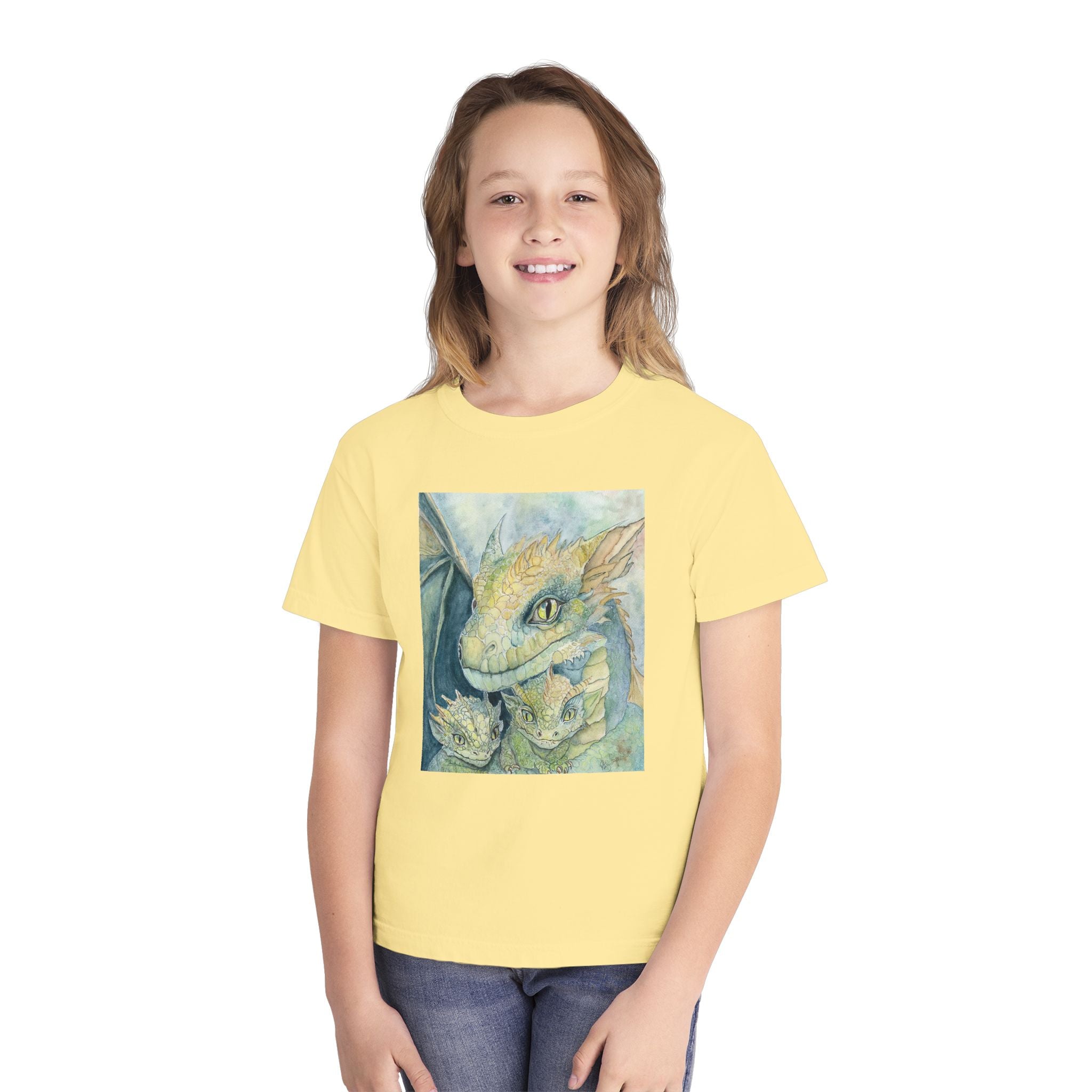 Kids Dragon Family Tee, Fantasy T-Shirt, Cool Graphic Tee, Children's Apparel, Gift for Dragon Lovers, Adventure Shirt