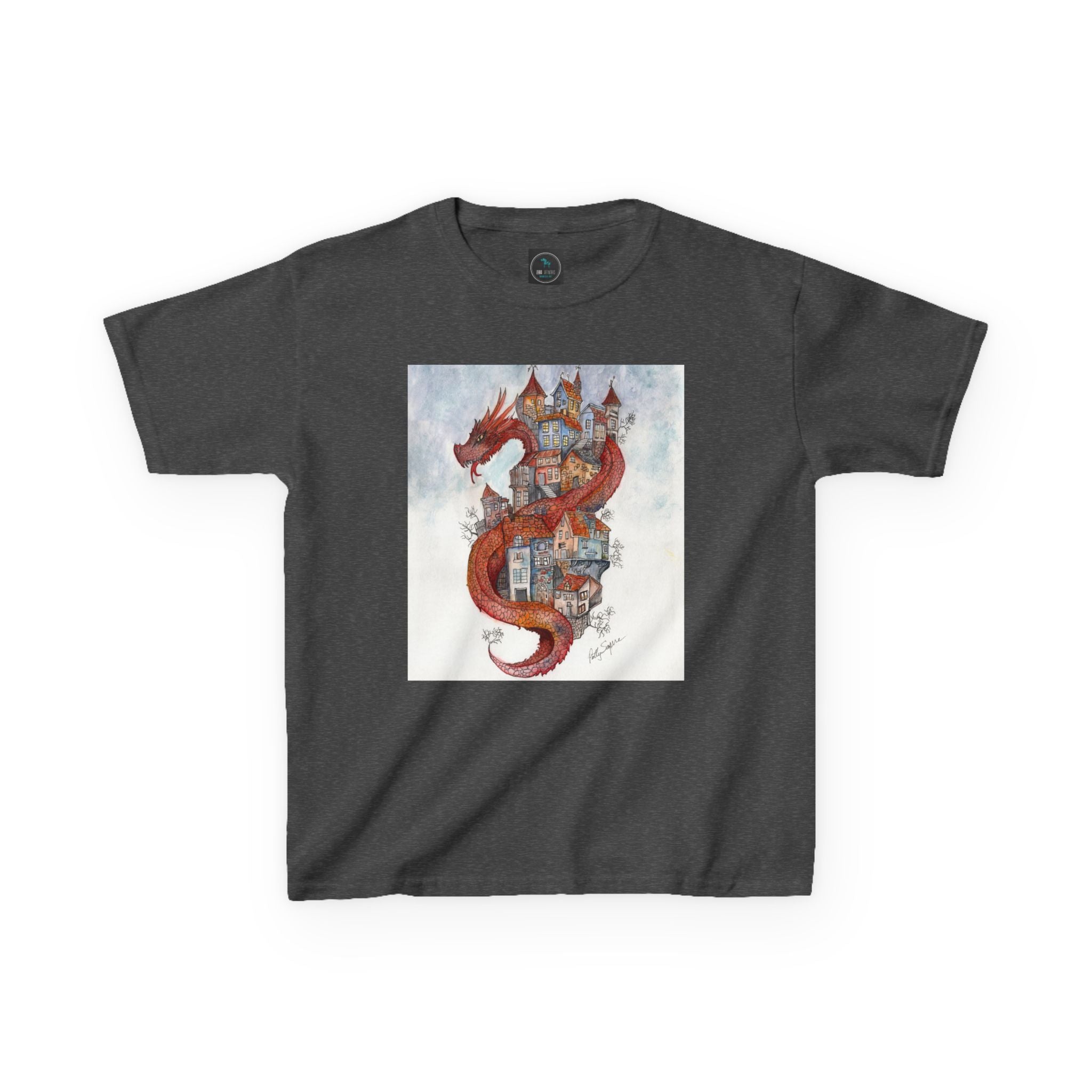 Kids Dragon Castle Tee, Fun Kids T-Shirt, Fantasy Tee for Boys and Girls, Cozy Cotton Shirt, Gift for Young Adventurers