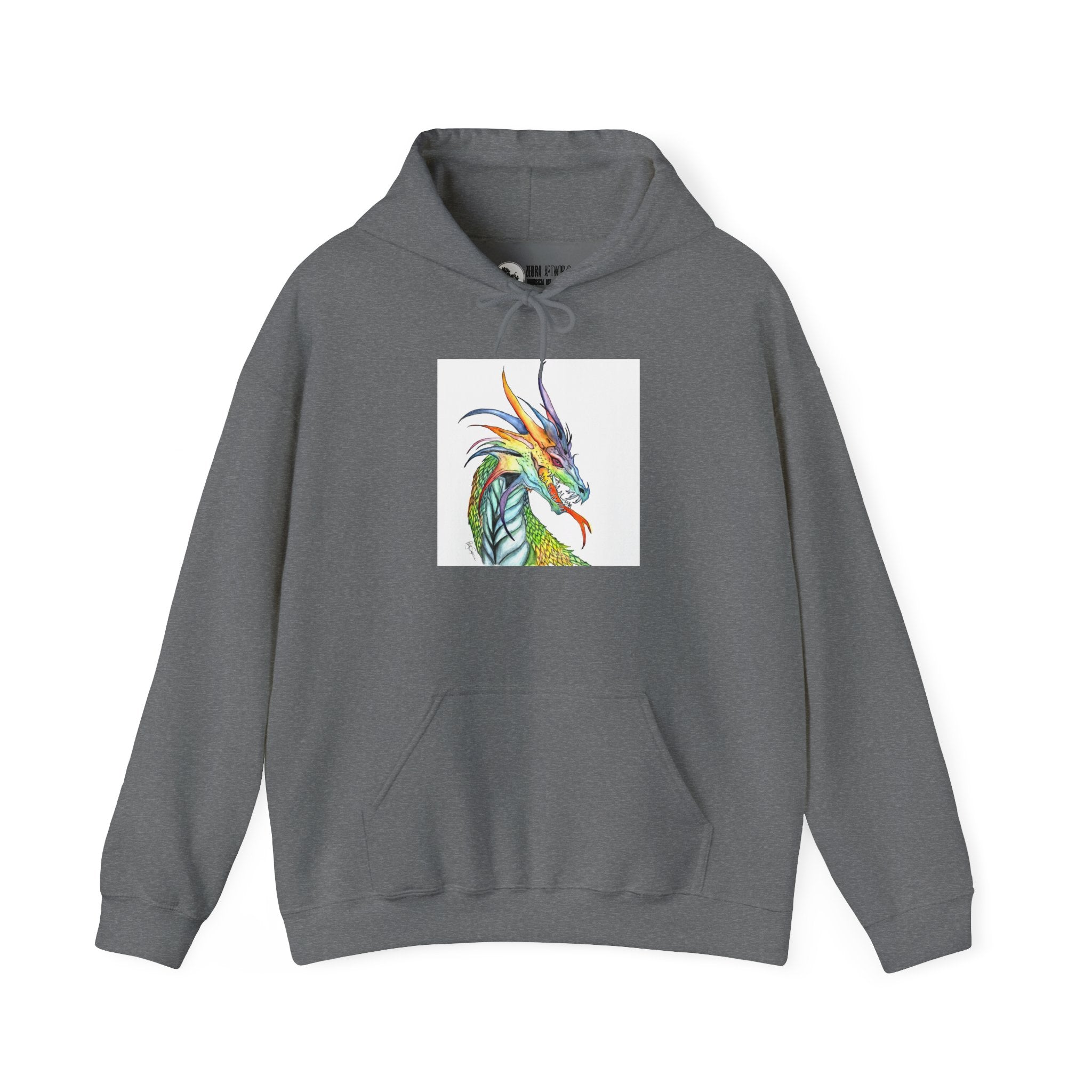 Colorful Dragon Unisex Hoodie - Cozy Sweatshirt for Fantasy Lovers, Unique Gift, Winter Wear, Casual Style, Trendy Apparel