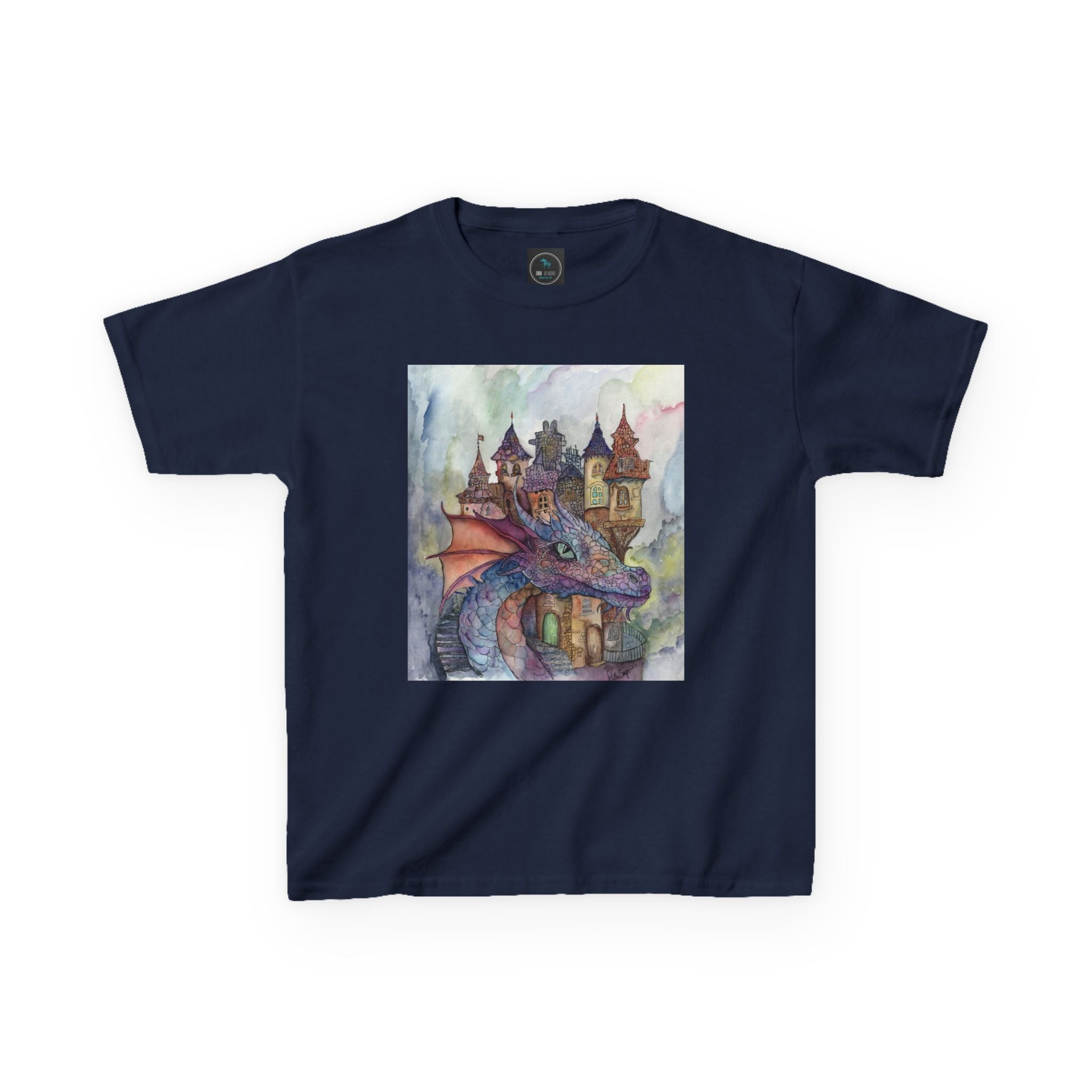 Magical Dragon Castle Kids Tee, Fantasy T-Shirt, Dragon Lover Gift, Children's Apparel, Birthday Gift, Adventure Clothing