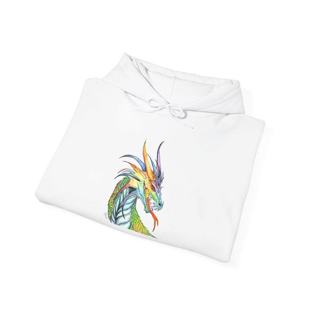 Watercolor Dragon Unisex Hoodie – Fantasy Art Hooded Sweatshirt