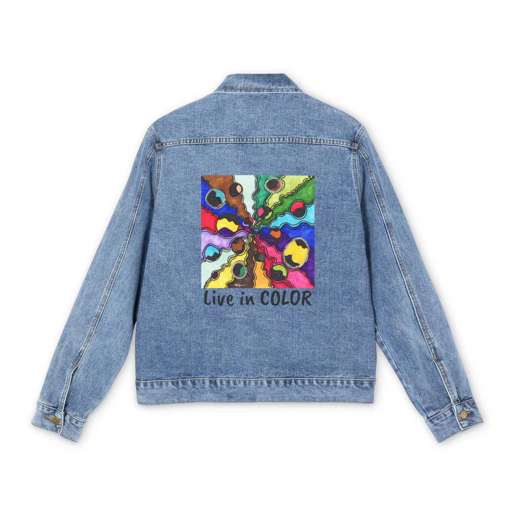 Men's Colorful Denim Jacket