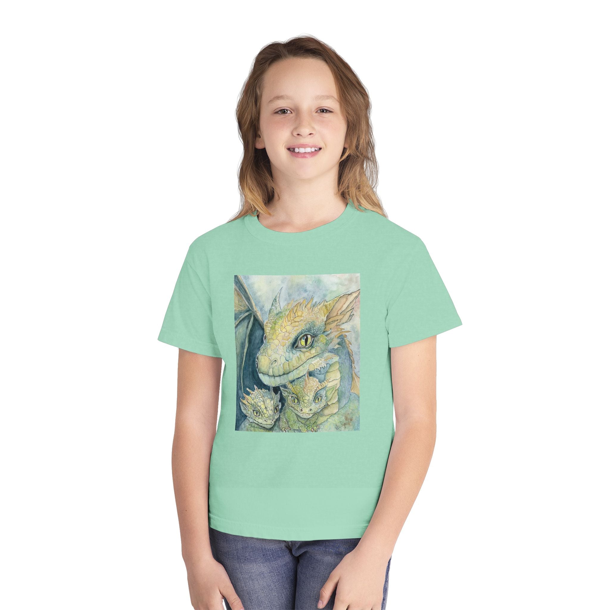 Kids Dragon Family Tee, Fantasy T-Shirt, Cool Graphic Tee, Children's Apparel, Gift for Dragon Lovers, Adventure Shirt