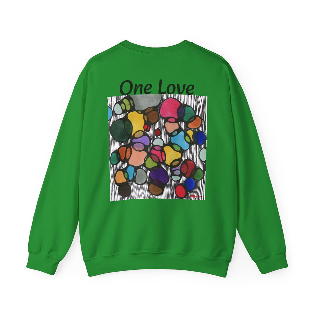 One Love Unisex Sweatshirt, Cozy Crewneck for All, Perfect Gift for Friends, Casual Outfit, Holiday Wear