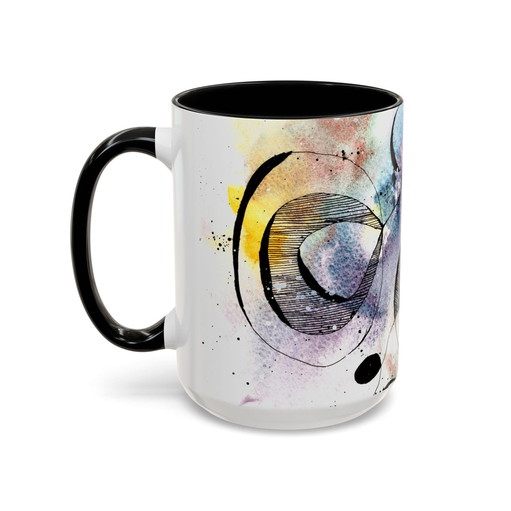 Colorful Abstract Accent Coffee Mug - Perfect for Art Lovers and Everyday Use