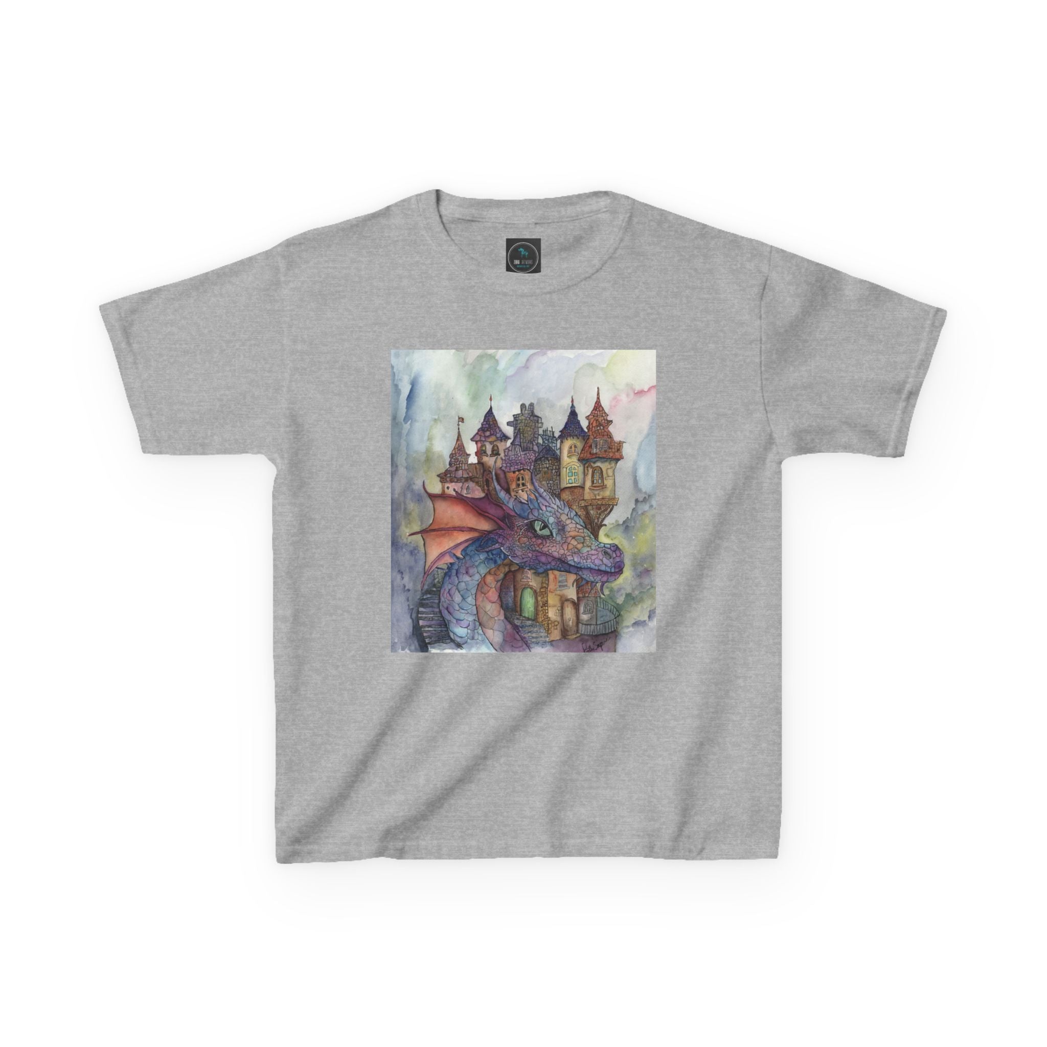 Magical Dragon Castle Kids Tee, Fantasy T-Shirt, Dragon Lover Gift, Children's Apparel, Birthday Gift, Adventure Clothing