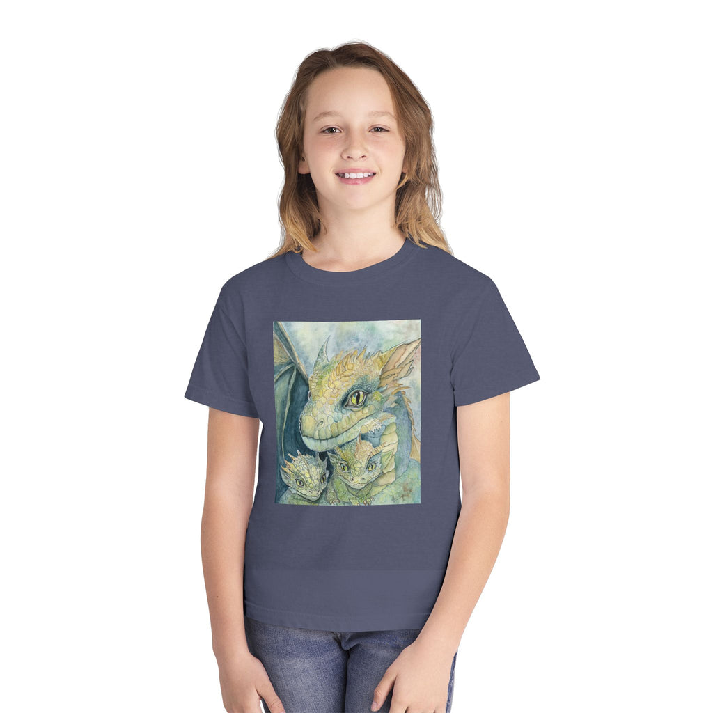 Kids Dragon Family Tee, Fantasy T-Shirt, Cool Graphic Tee, Children's Apparel, Gift for Dragon Lovers, Adventure Shirt