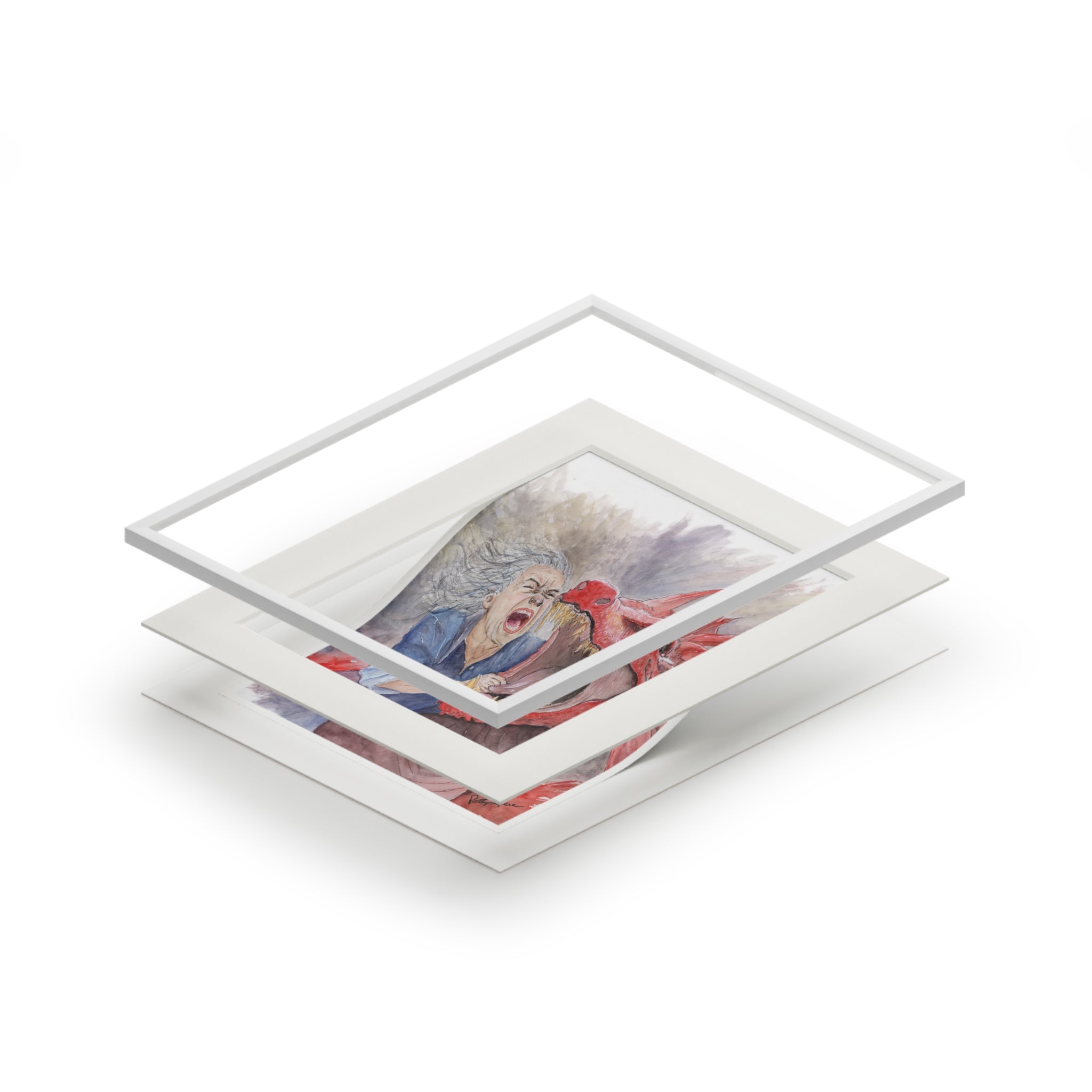 Dramatic Dragon Battle Art Print - Framed Fine Art Decor