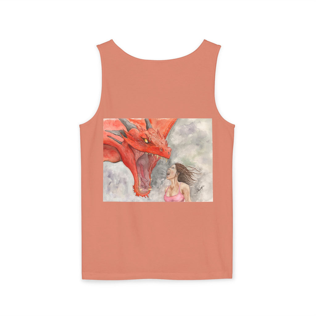Fierce Dragon Battle Unisex Tank Top – Fantasy Art Graphic Tee