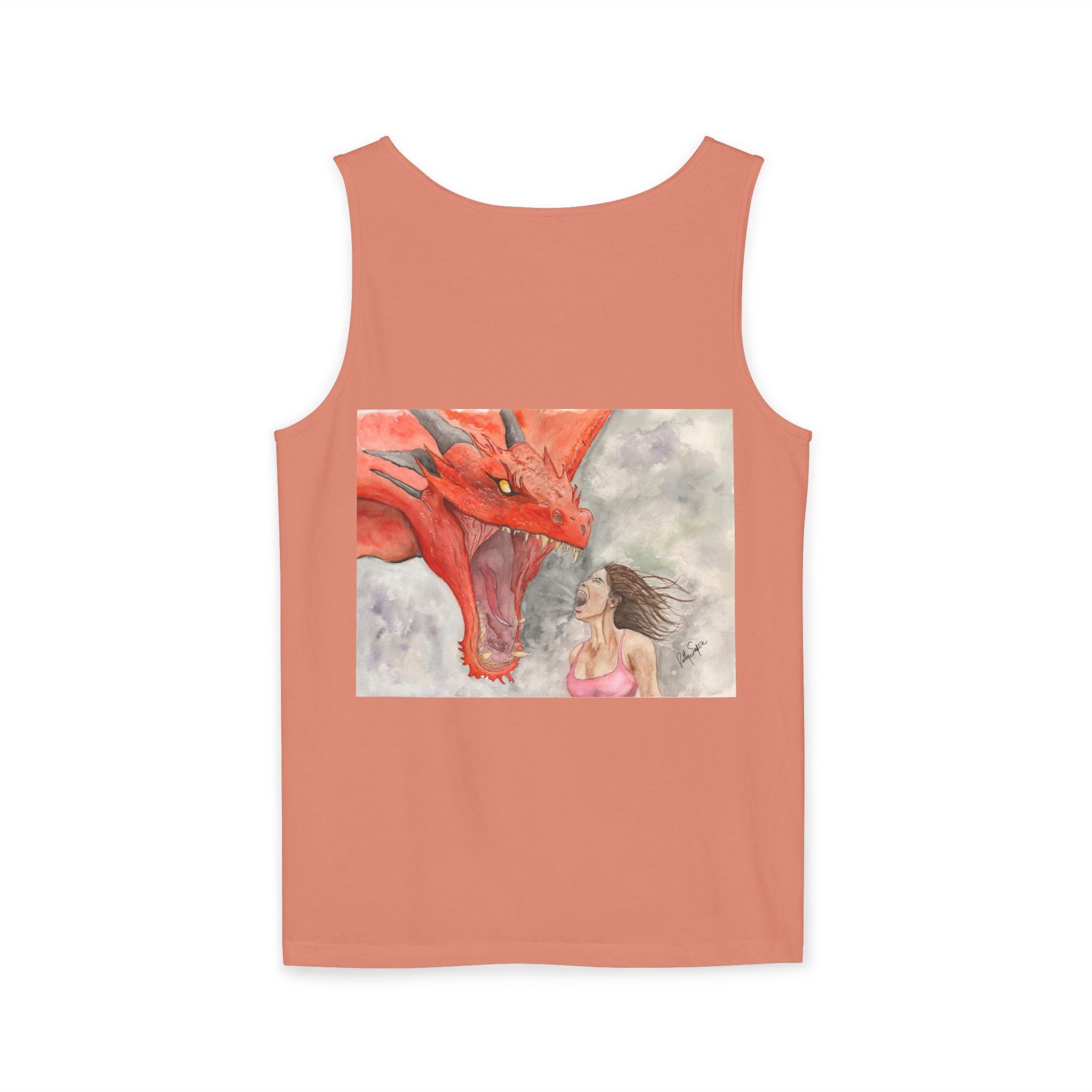 Fierce Dragon Battle Unisex Tank Top – Fantasy Art Graphic Tee