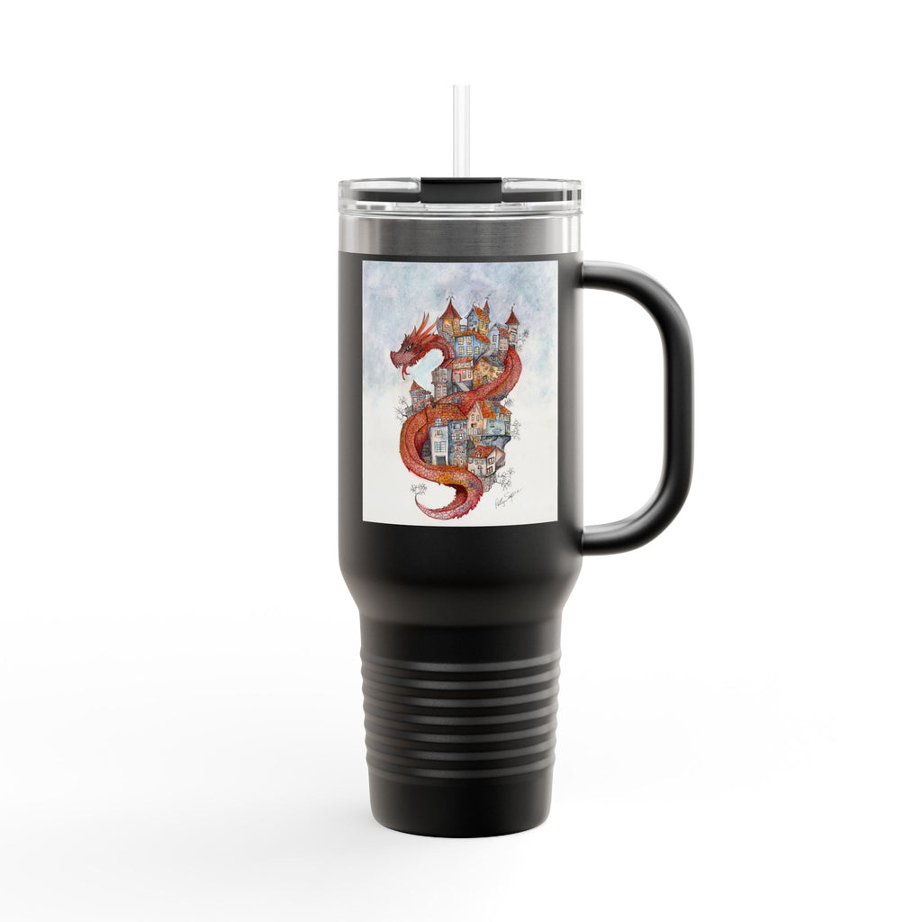 Red Dragon Village 40oz Insulated Travel Mug – Fantasy Art Tumbler
