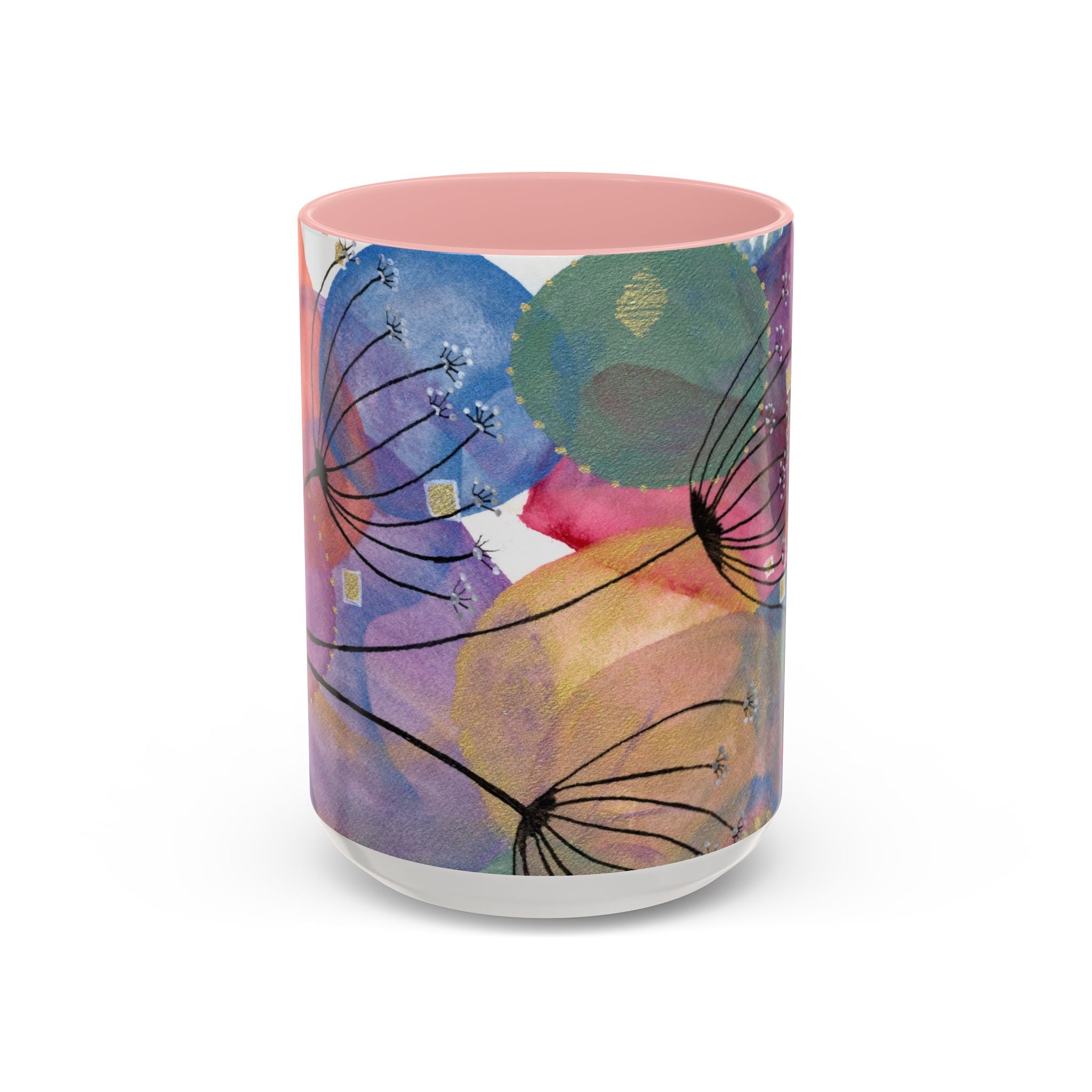 Dandelion Dreams Watercolor Art Mug – Accent Coffee Mug (15oz)