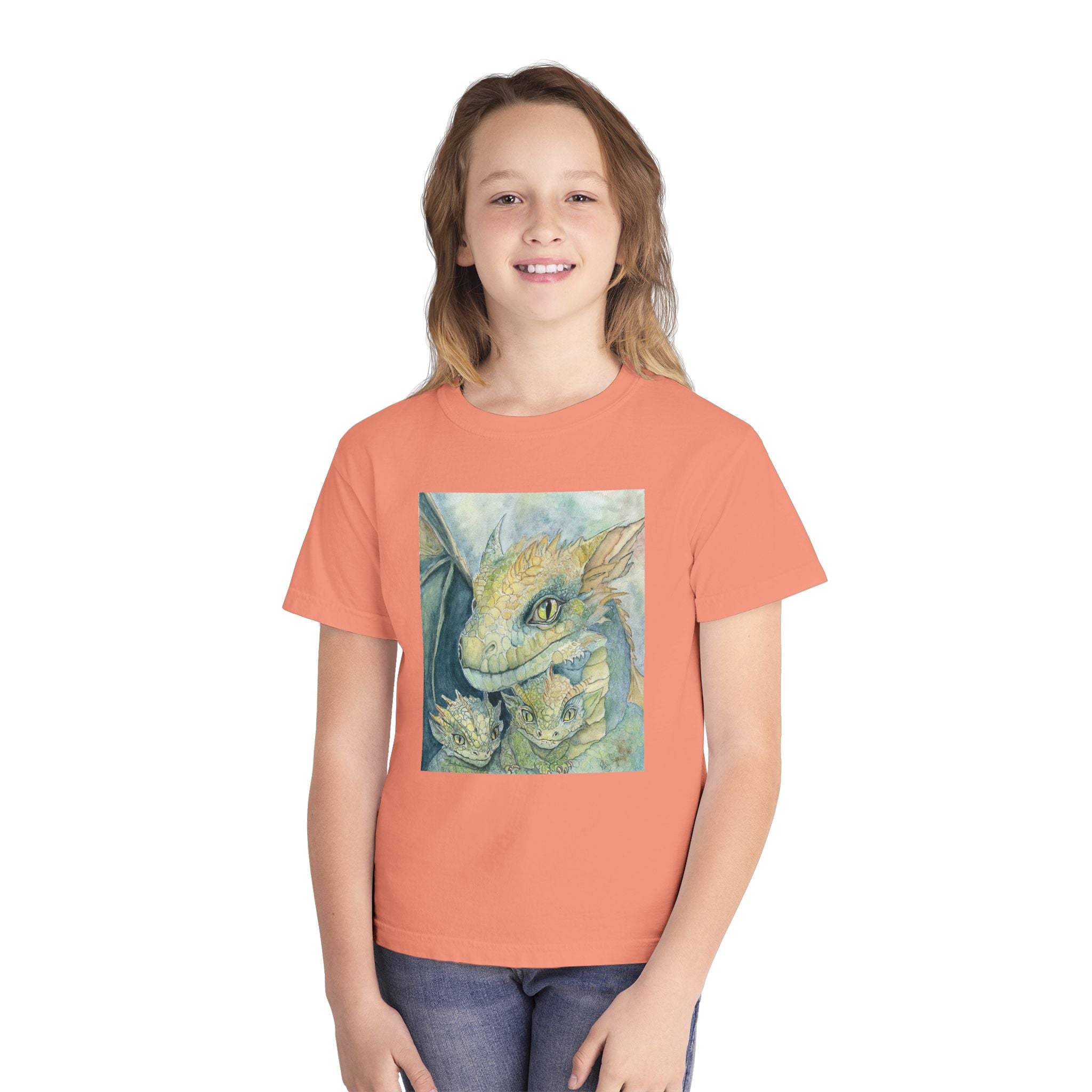 Kids Dragon Family Tee, Fantasy T-Shirt, Cool Graphic Tee, Children's Apparel, Gift for Dragon Lovers, Adventure Shirt
