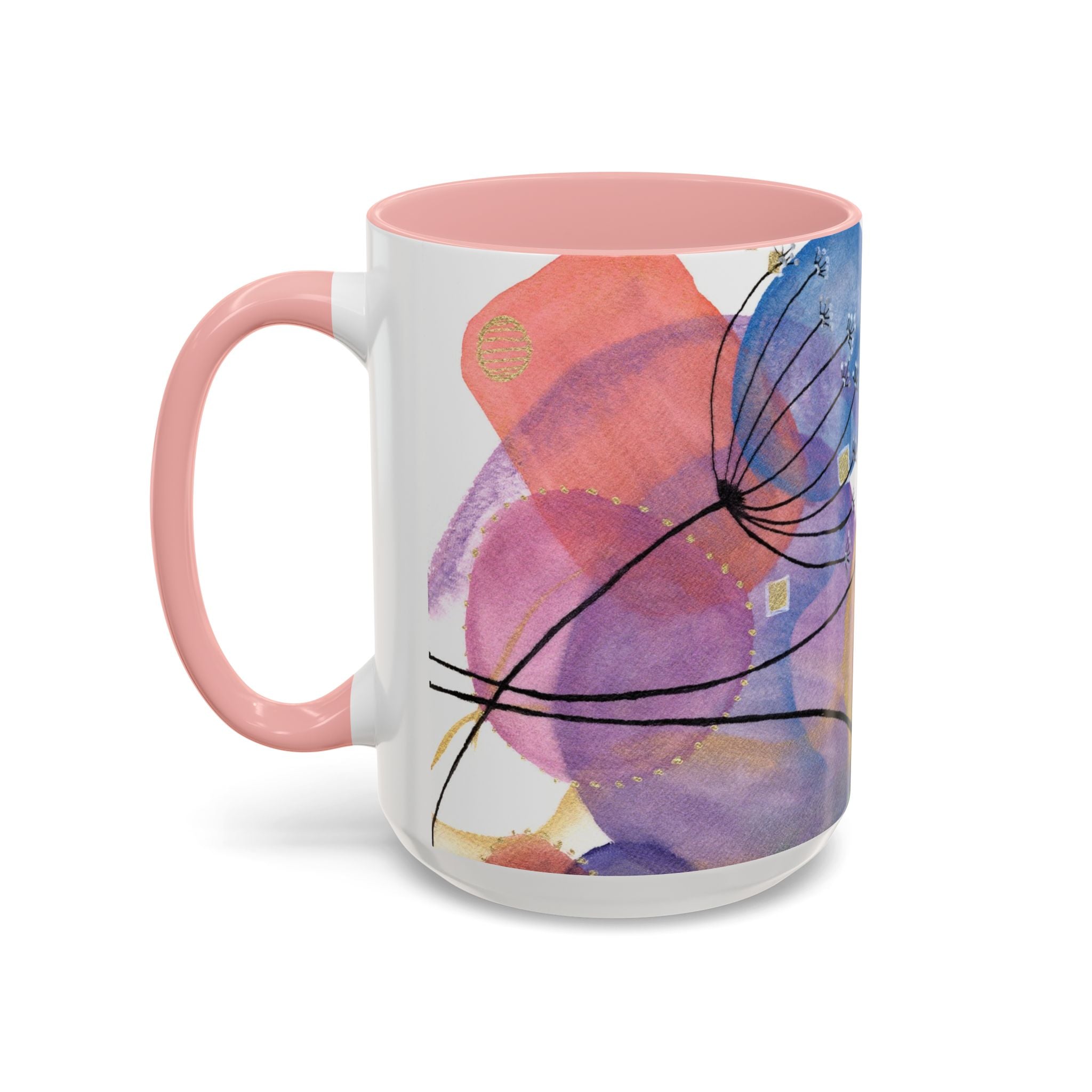 Dandelion Dreams Watercolor Art Mug – Accent Coffee Mug (15oz)
