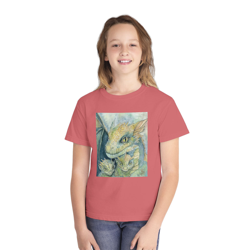 Kids Dragon Family Tee, Fantasy T-Shirt, Cool Graphic Tee, Children's Apparel, Gift for Dragon Lovers, Adventure Shirt