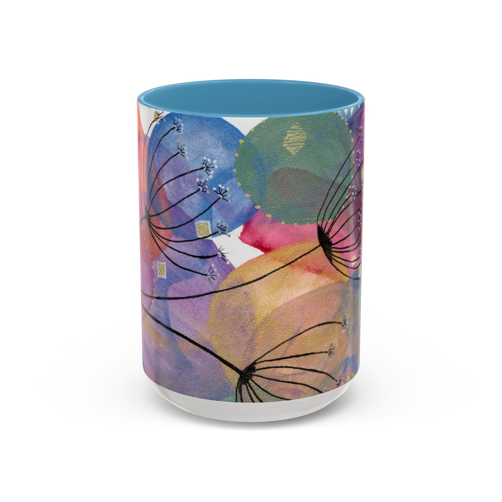 Dandelion Dreams Watercolor Art Mug – Accent Coffee Mug (15oz)