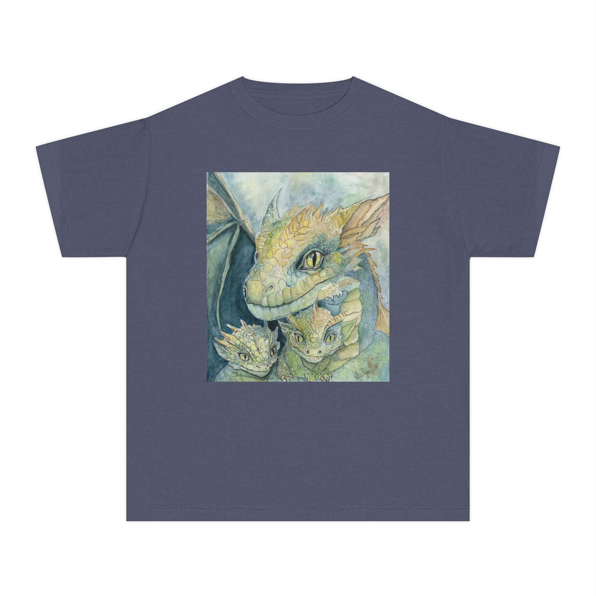 Kids Dragon Family Tee, Fantasy T-Shirt, Cool Graphic Tee, Children's Apparel, Gift for Dragon Lovers, Adventure Shirt