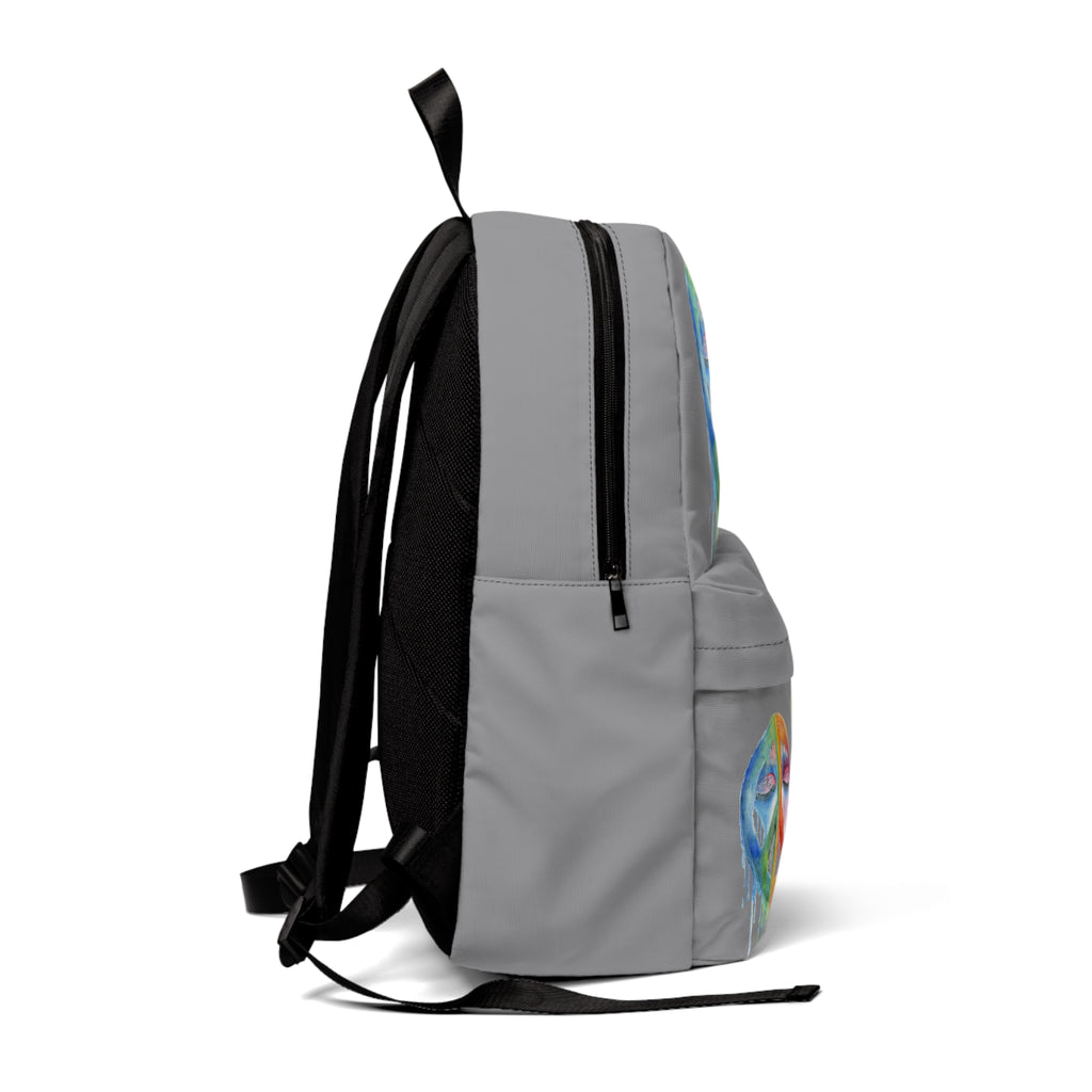 Peace Drip Backpack — Colorful Rainbow Peace Sign School Bag