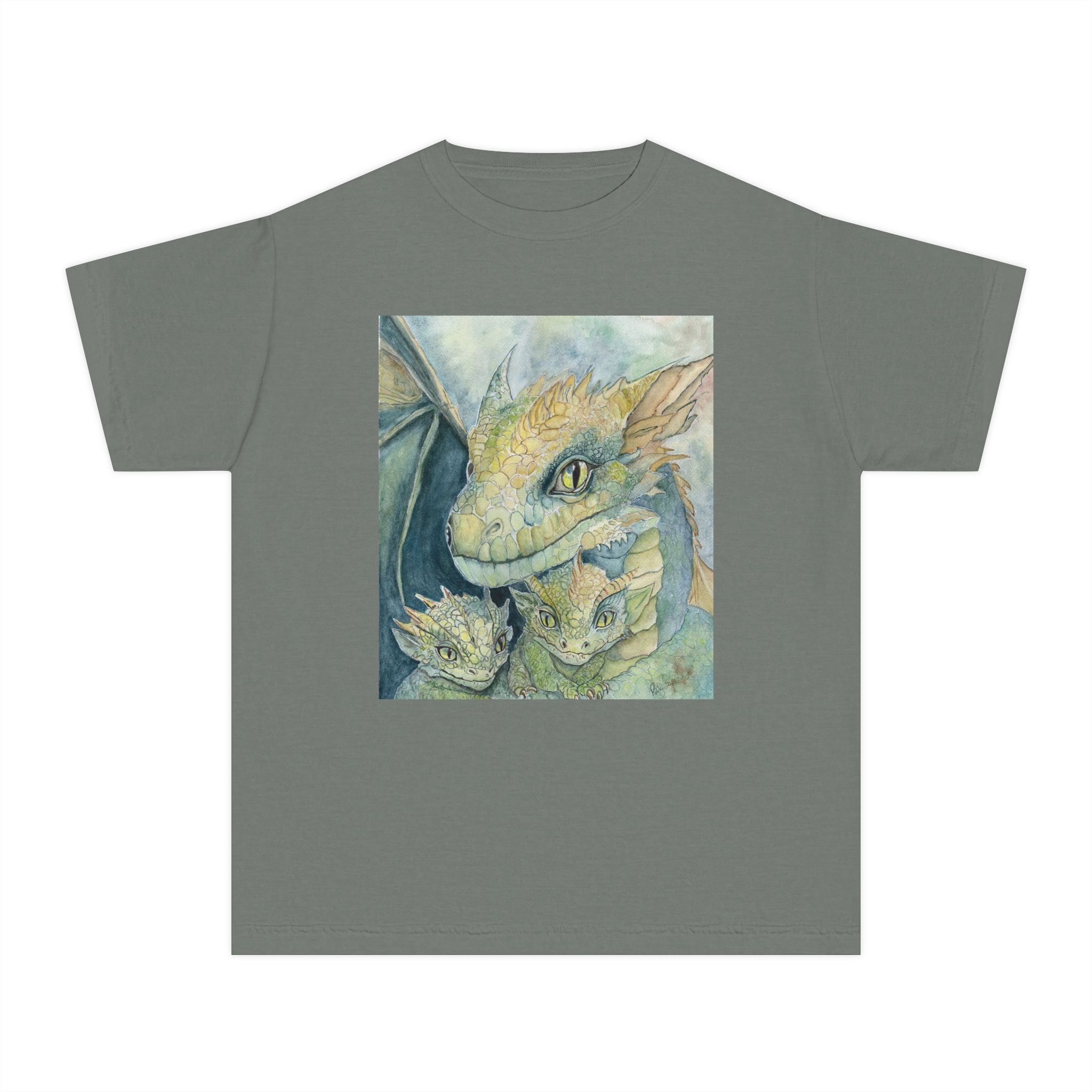 Kids Dragon Family Tee, Fantasy T-Shirt, Cool Graphic Tee, Children's Apparel, Gift for Dragon Lovers, Adventure Shirt