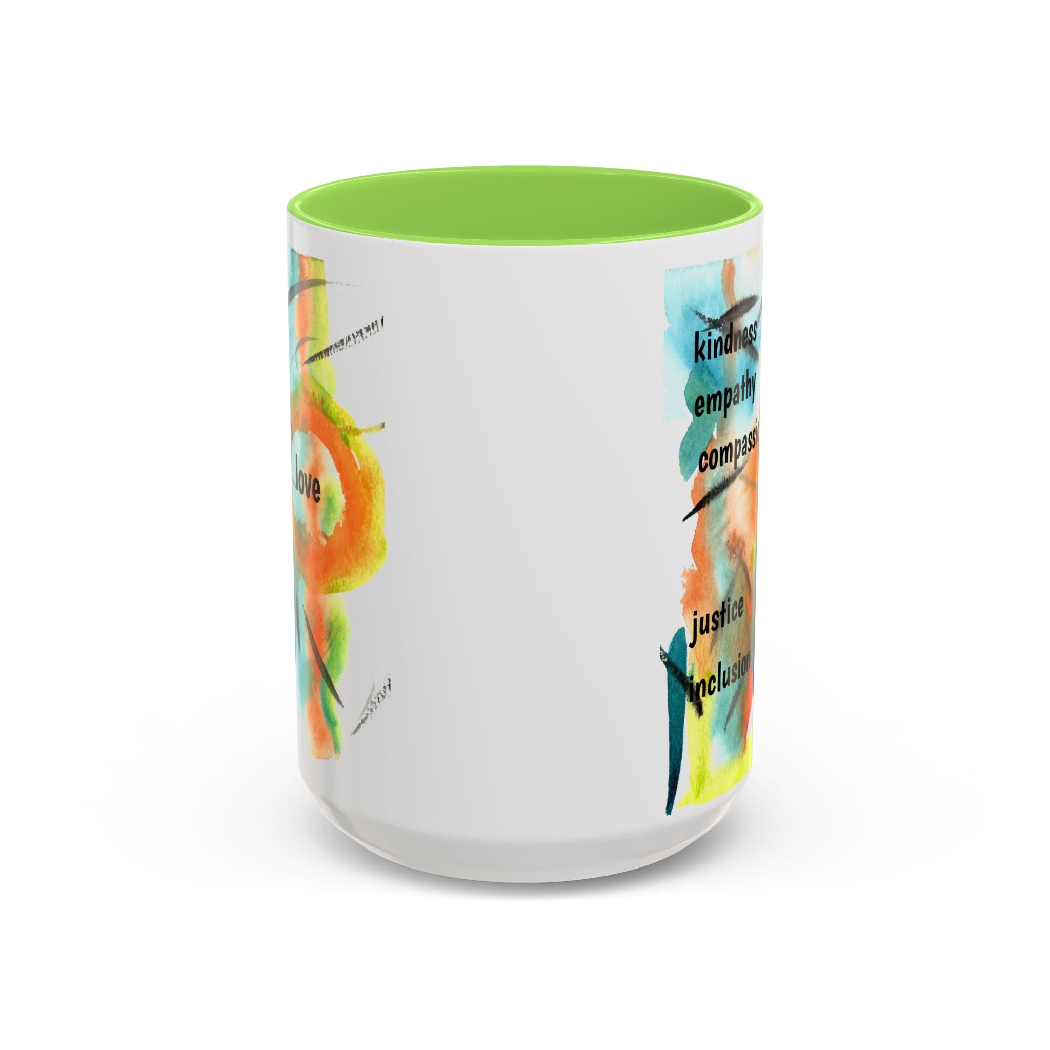 Kindness Watercolor Mug – Love, Empathy & Inclusion 11oz/15oz