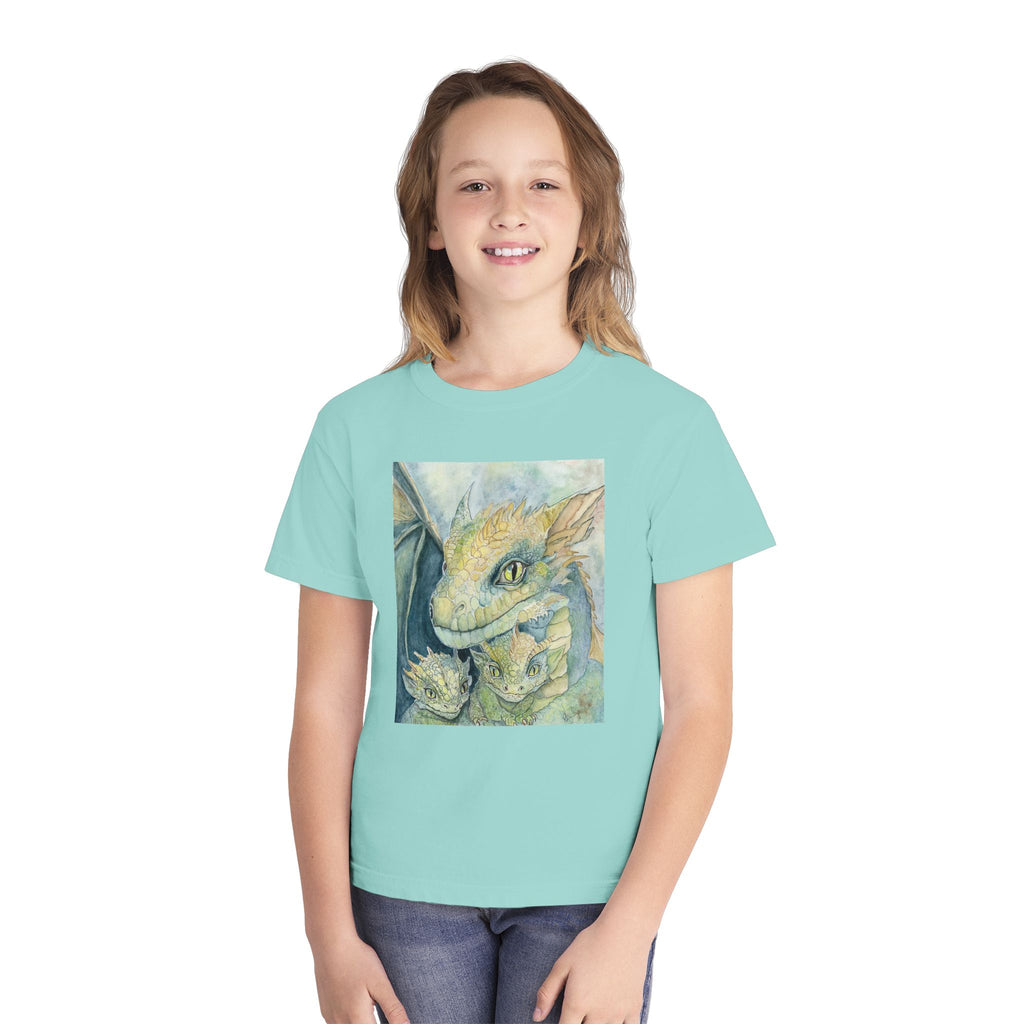 Kids Dragon Family Tee, Fantasy T-Shirt, Cool Graphic Tee, Children's Apparel, Gift for Dragon Lovers, Adventure Shirt