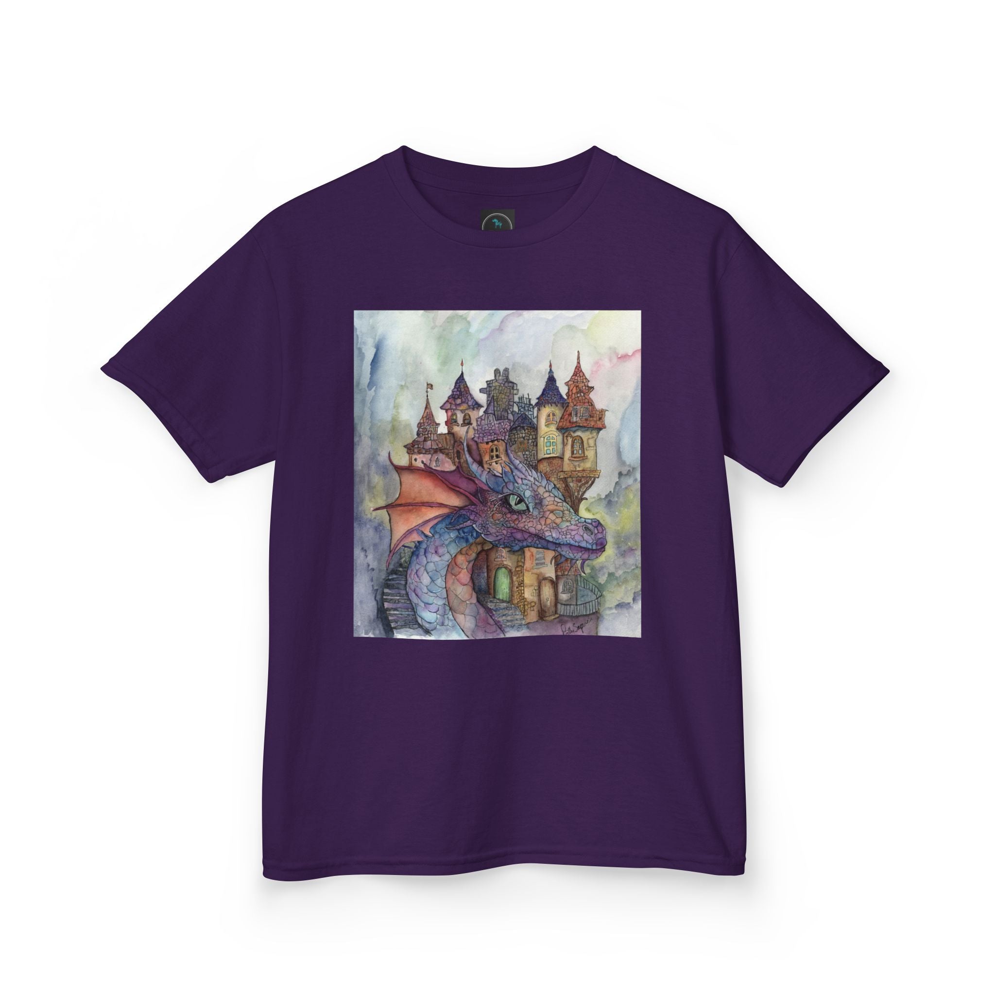 Magical Dragon Castle Kids Tee, Fantasy T-Shirt, Dragon Lover Gift, Children's Apparel, Birthday Gift, Adventure Clothing