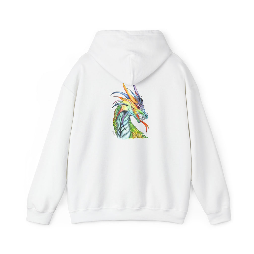 Vibrant Dragon Unisex Heavy Blend Hoodie – Fantasy Art Sweatshirt