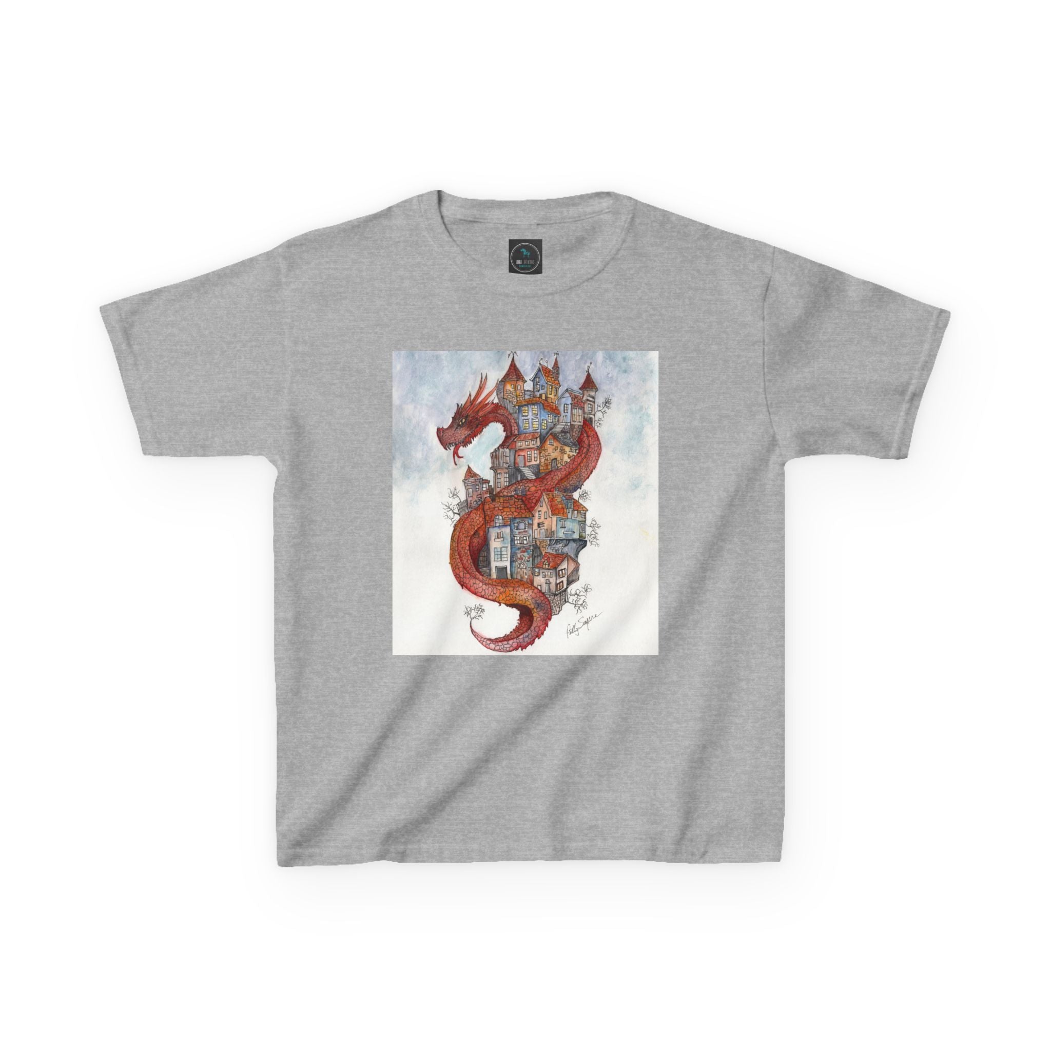 Kids Dragon Castle Tee, Fun Kids T-Shirt, Fantasy Tee for Boys and Girls, Cozy Cotton Shirt, Gift for Young Adventurers