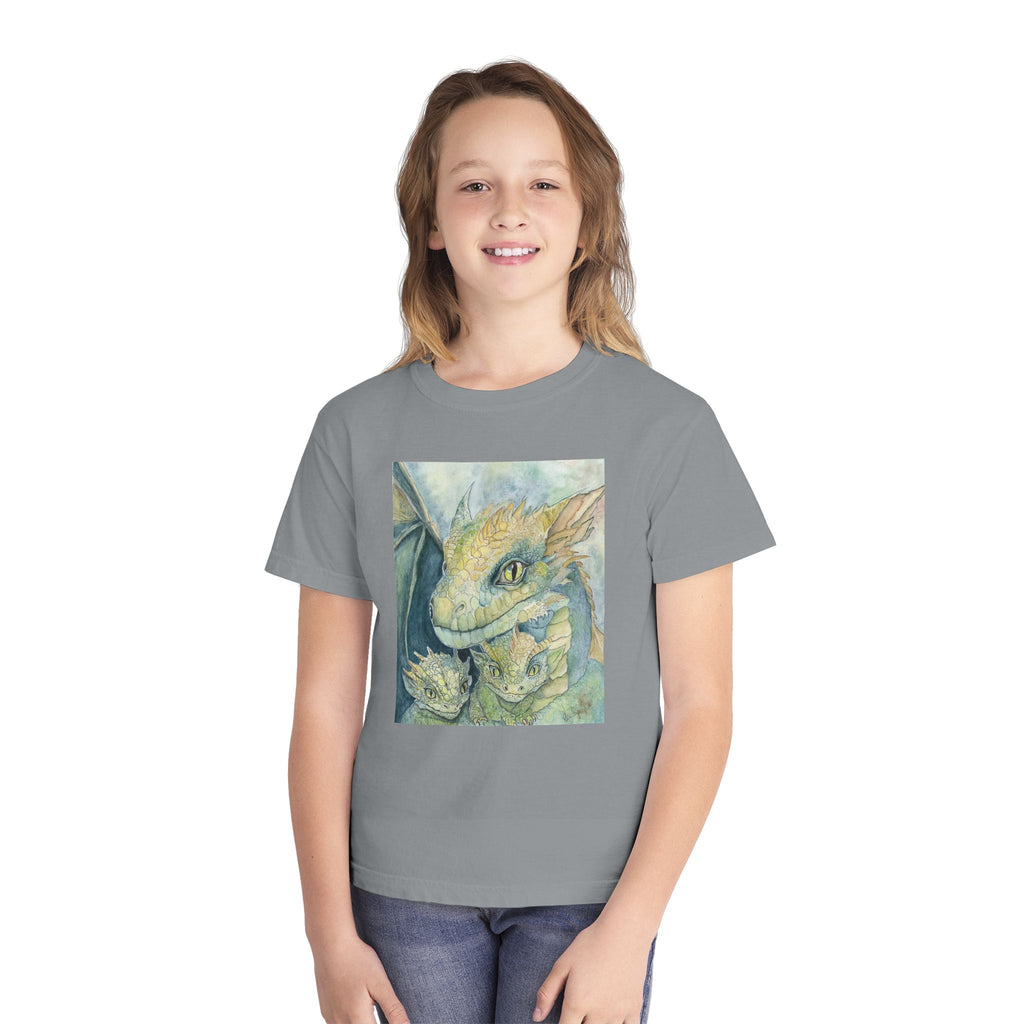 Kids Dragon Family Tee, Fantasy T-Shirt, Cool Graphic Tee, Children's Apparel, Gift for Dragon Lovers, Adventure Shirt
