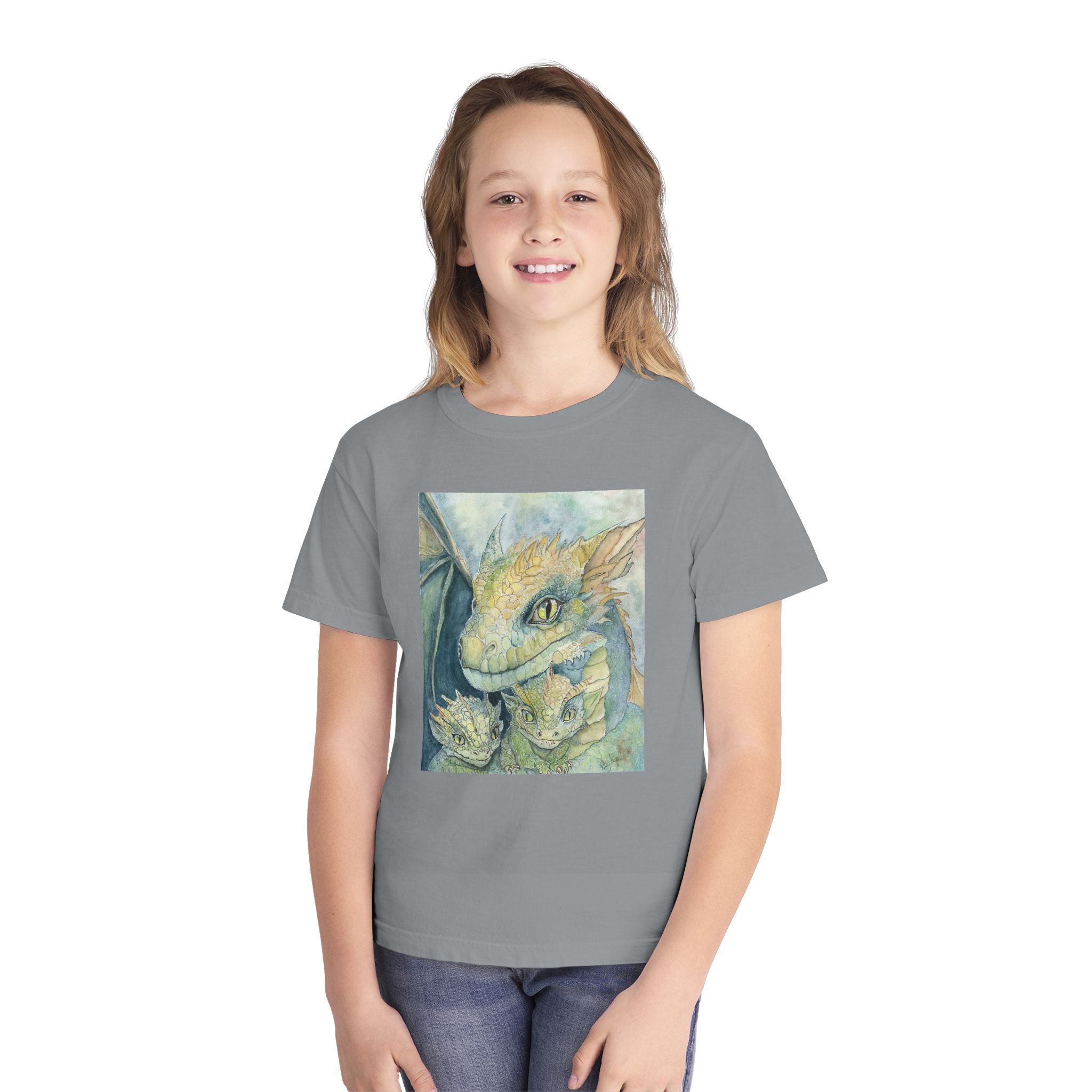 Kids Dragon Family Tee, Fantasy T-Shirt, Cool Graphic Tee, Children's Apparel, Gift for Dragon Lovers, Adventure Shirt