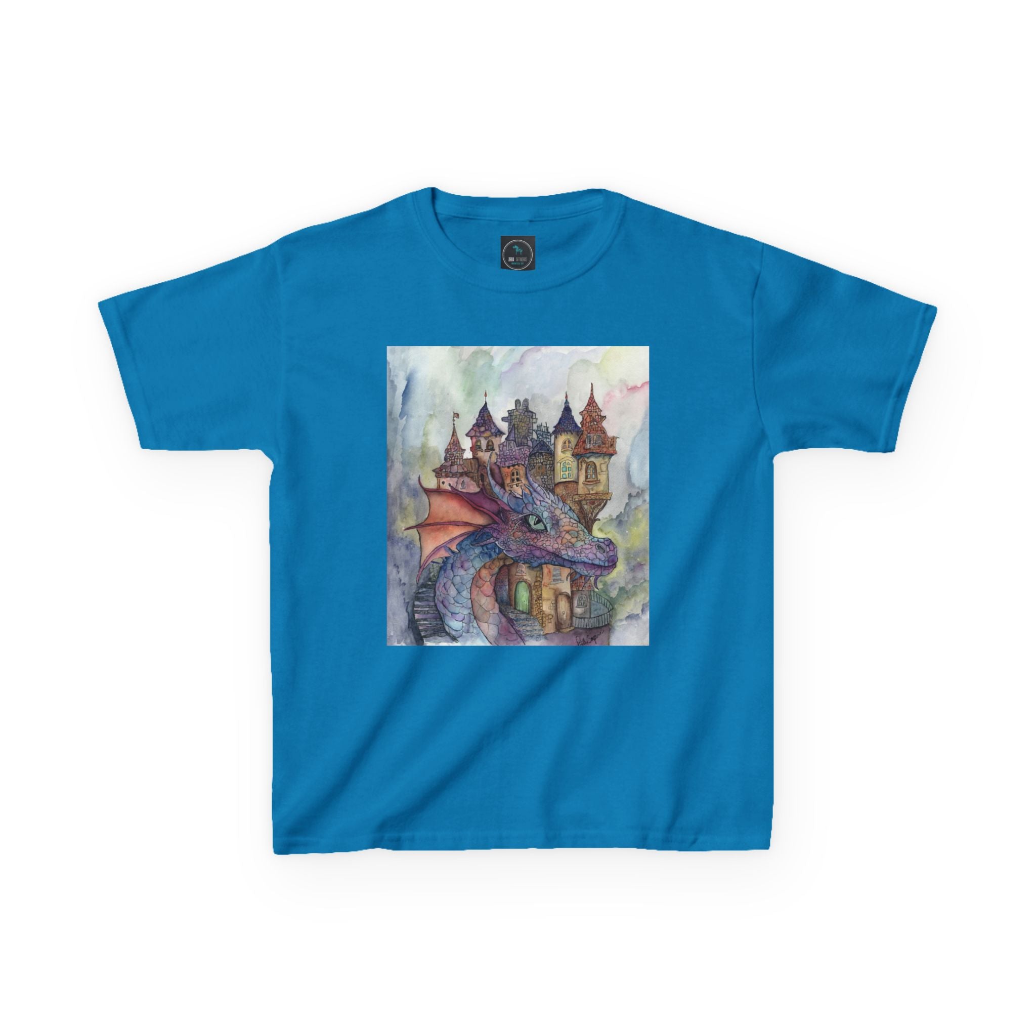 Magical Dragon Castle Kids Tee, Fantasy T-Shirt, Dragon Lover Gift, Children's Apparel, Birthday Gift, Adventure Clothing