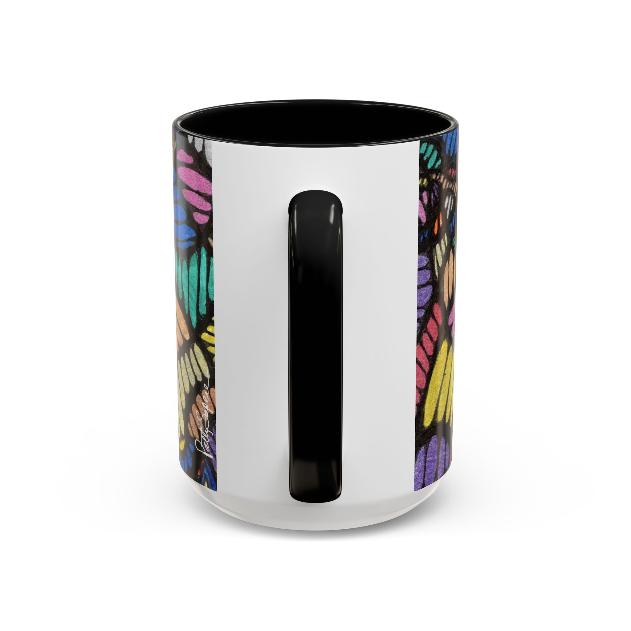 Vibrant Patterns Accent Coffee Mug – Colorful Design for Art Lovers