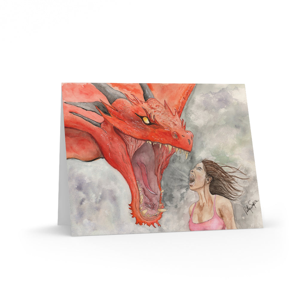 Dragon-Themed Greeting Cards Set (8) - Bold and Unique Designs for Fantasy Lovers