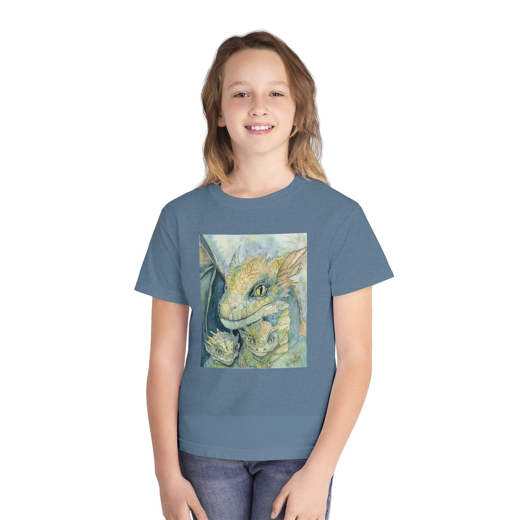 Kids Dragon Family Tee, Fantasy T-Shirt, Cool Graphic Tee, Children's Apparel, Gift for Dragon Lovers, Adventure Shirt