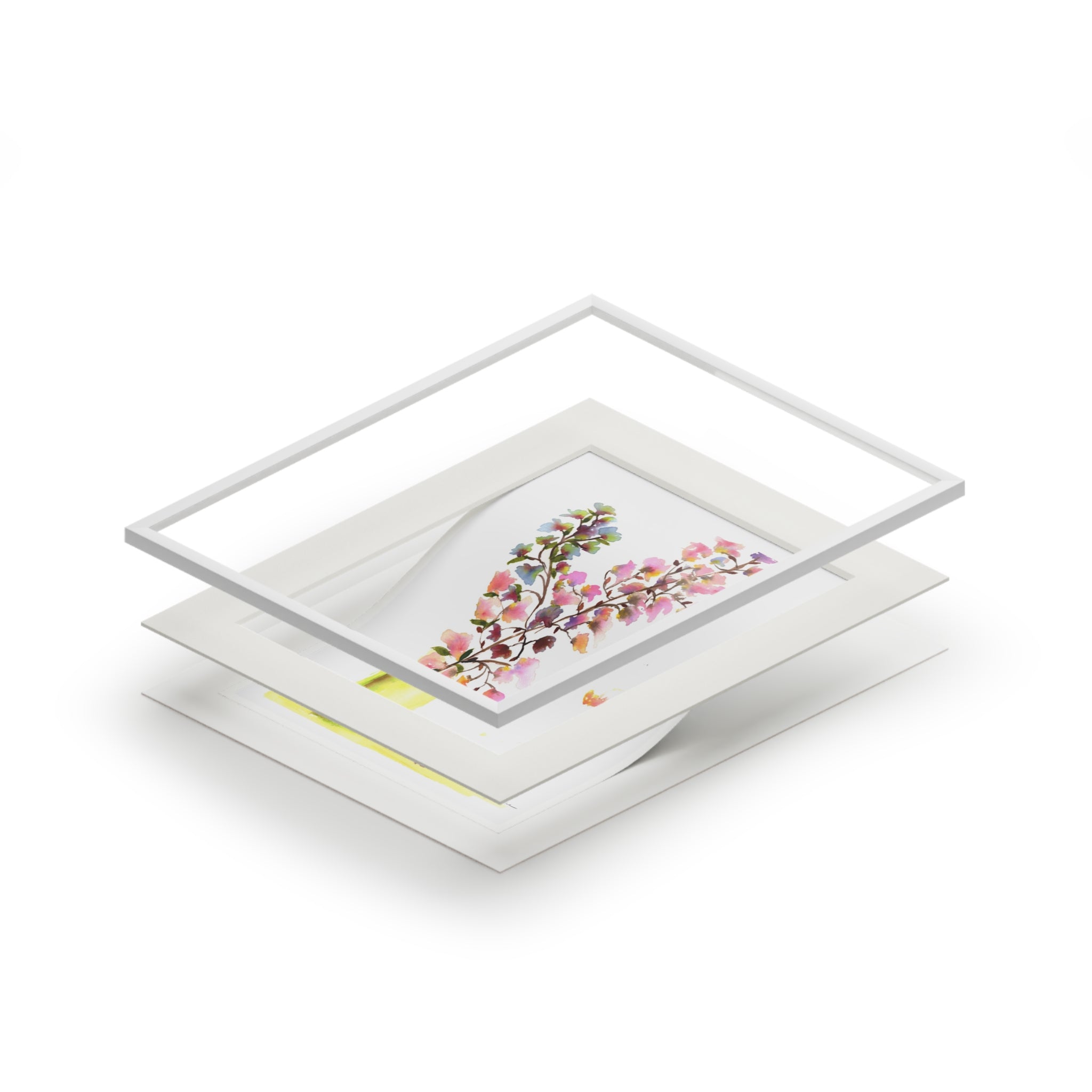 Fine Art Watercolor Floral Print (with mat)