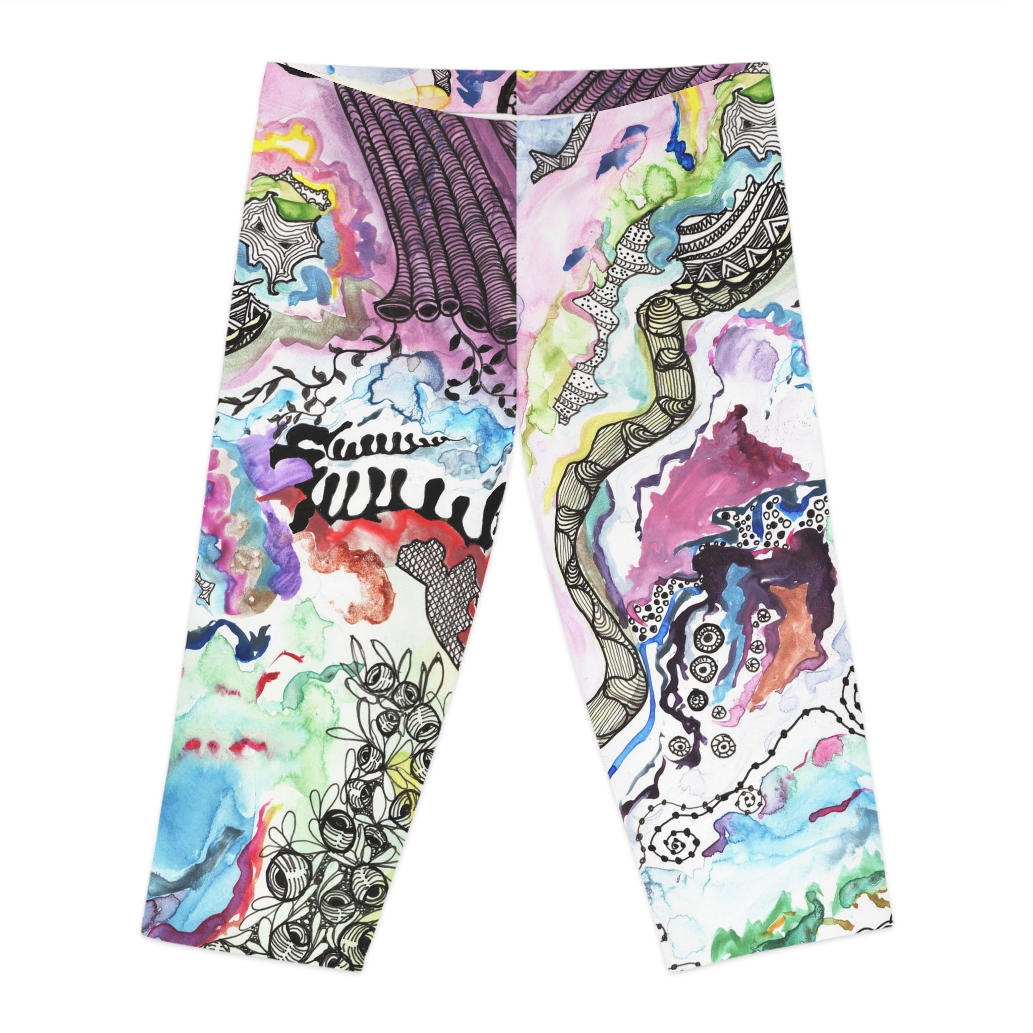Artist Designed Women's Capri Leggings (AOP)