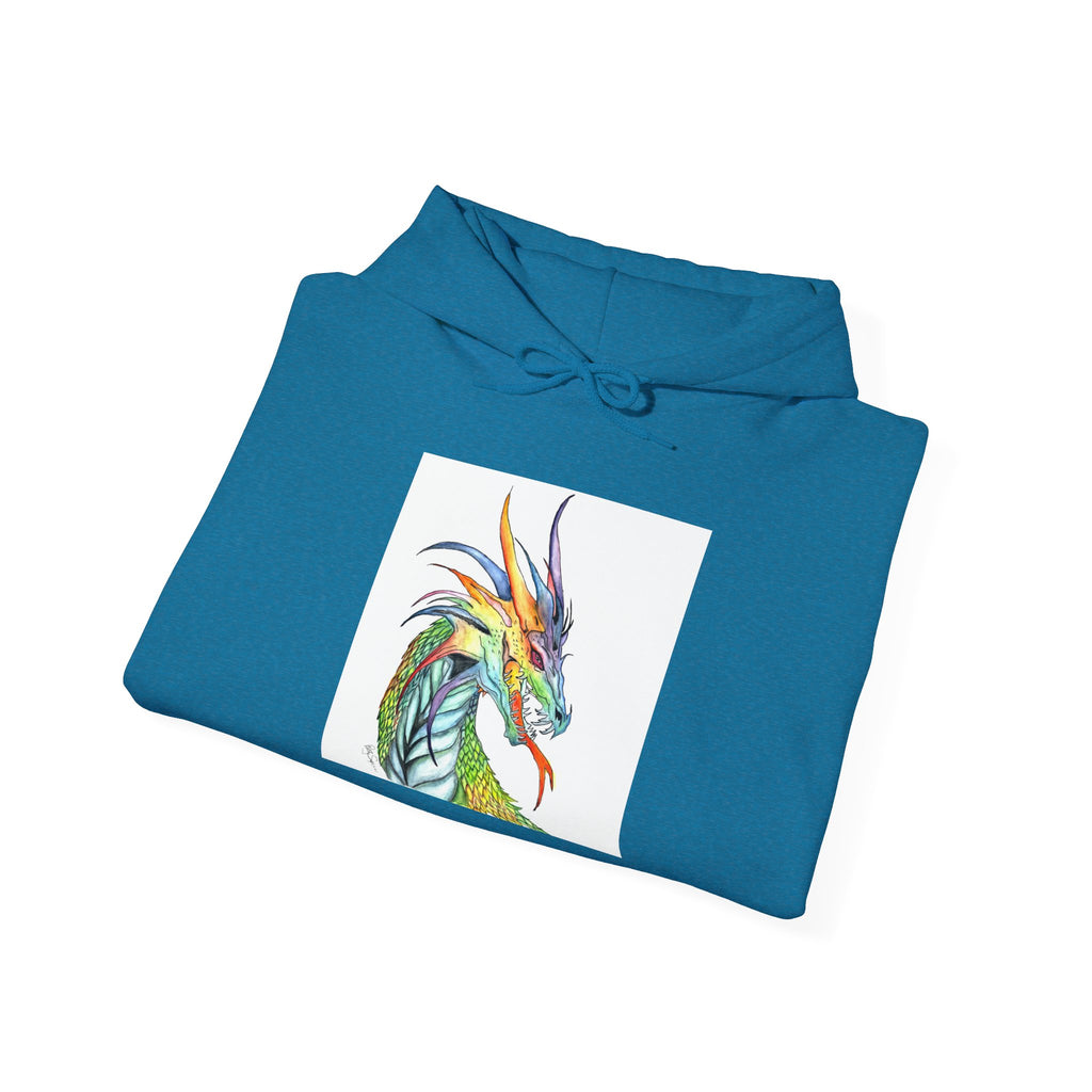 Watercolor Dragon Unisex Hoodie – Fantasy Art Hooded Sweatshirt