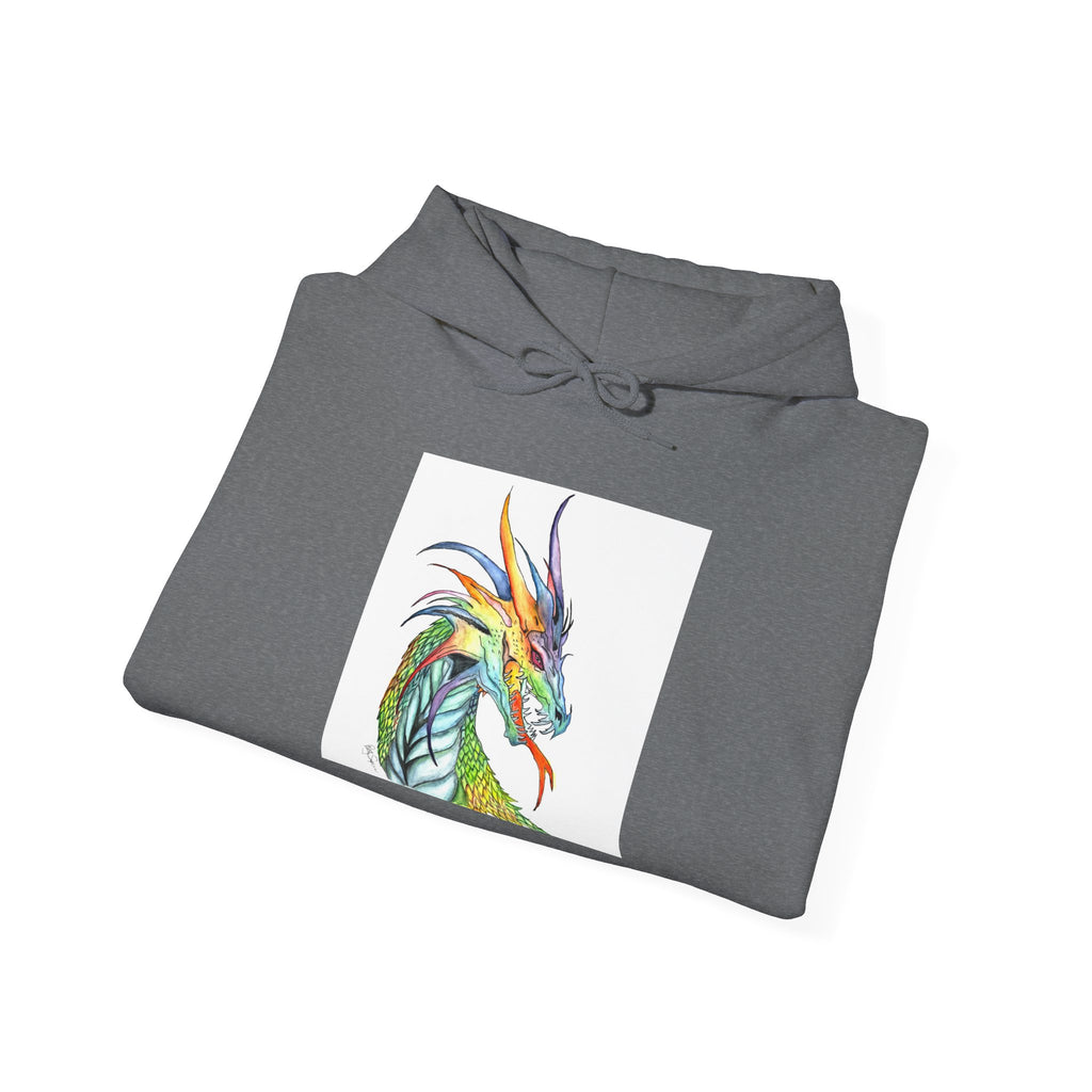 Watercolor Dragon Unisex Hoodie – Fantasy Art Hooded Sweatshirt