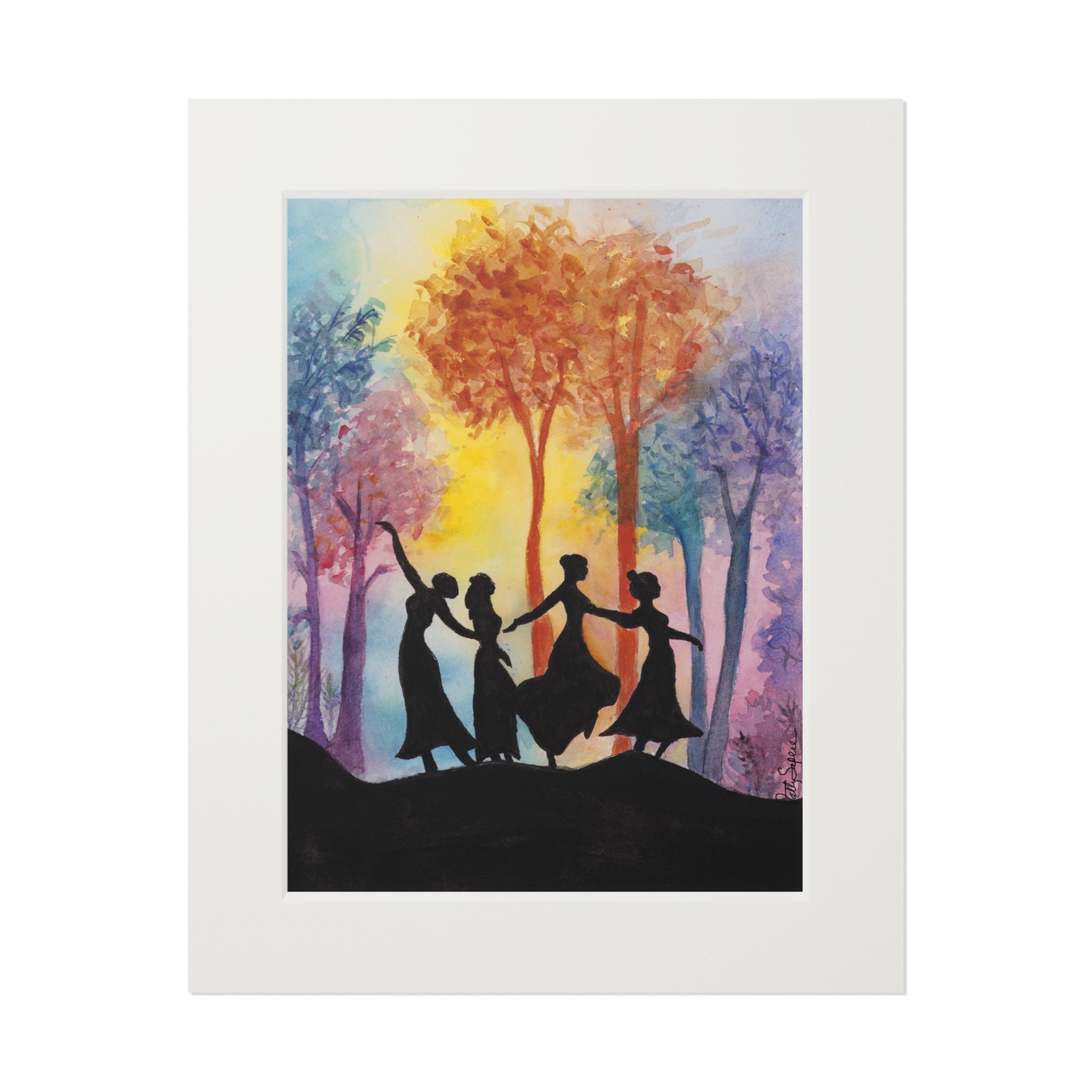 Fine Art Print — 'Circle of Friends' Passepartout Paper Frame