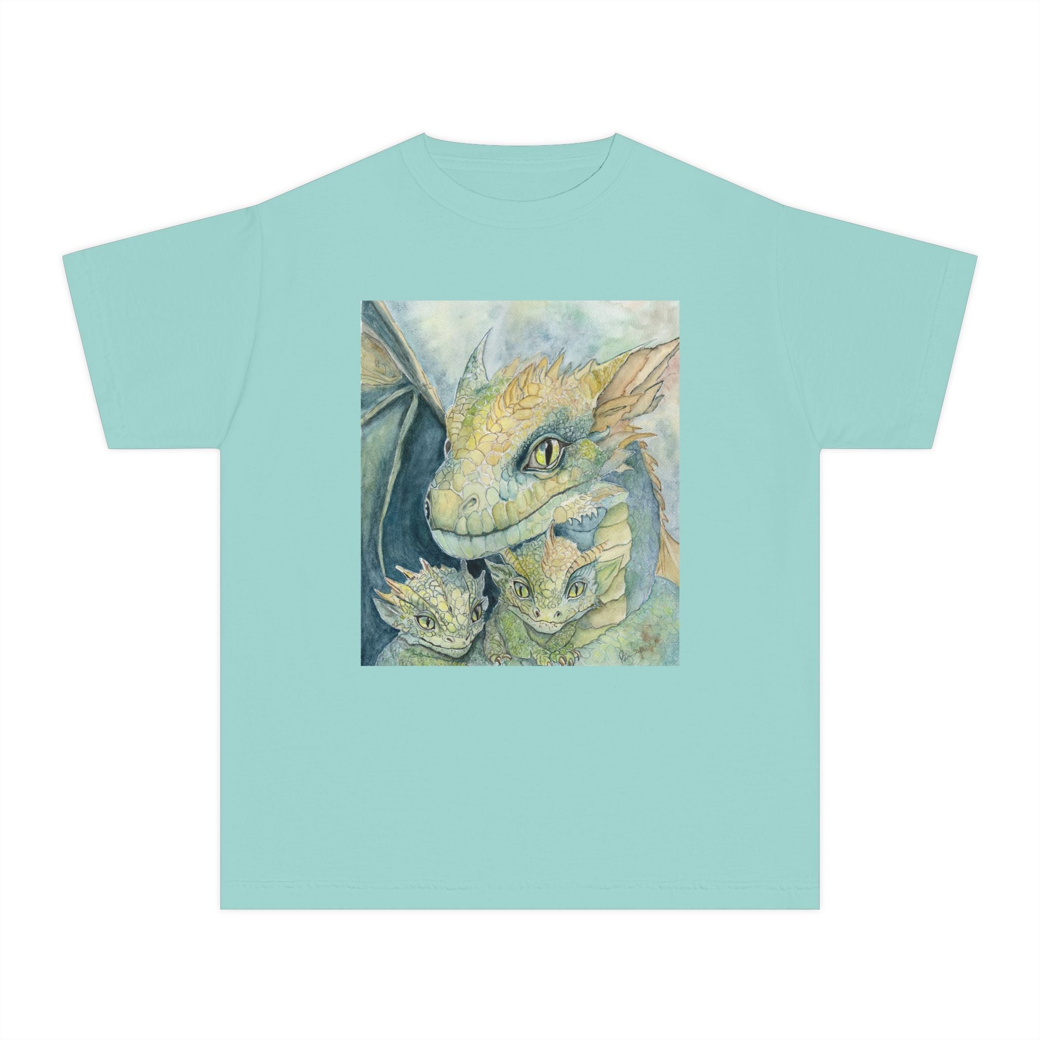 Kids Dragon Family Tee, Fantasy T-Shirt, Cool Graphic Tee, Children's Apparel, Gift for Dragon Lovers, Adventure Shirt